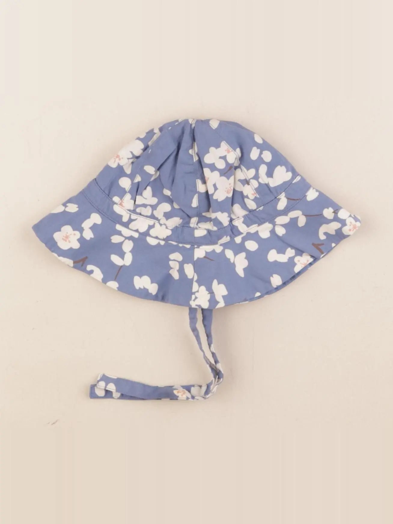 Petit Bateau - chapeau réversible bleu - 3/6 mois