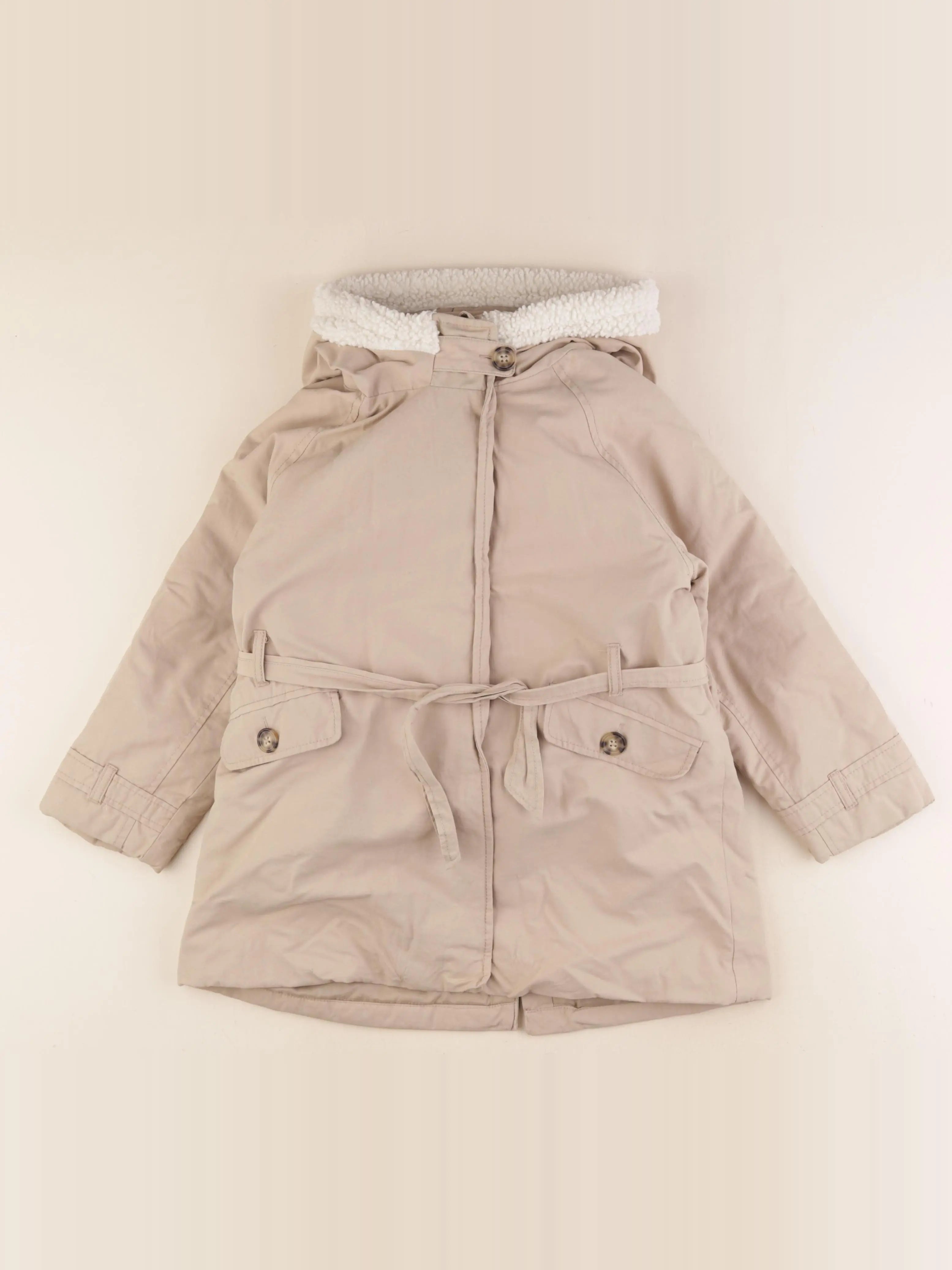 Vertbaudet - manteau doublure amovible beige - 7 ans