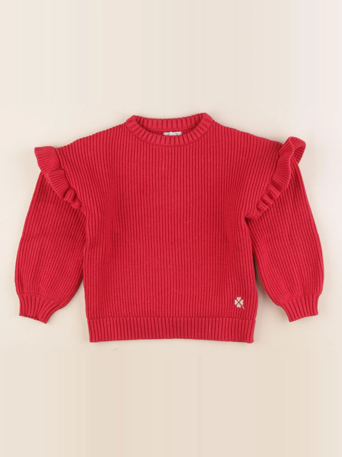 Vertbaudet - pull rose, or - 6 ans