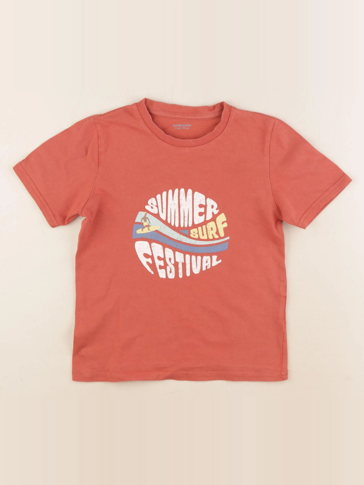 Vertbaudet - tee-shirt orange - 8 ans