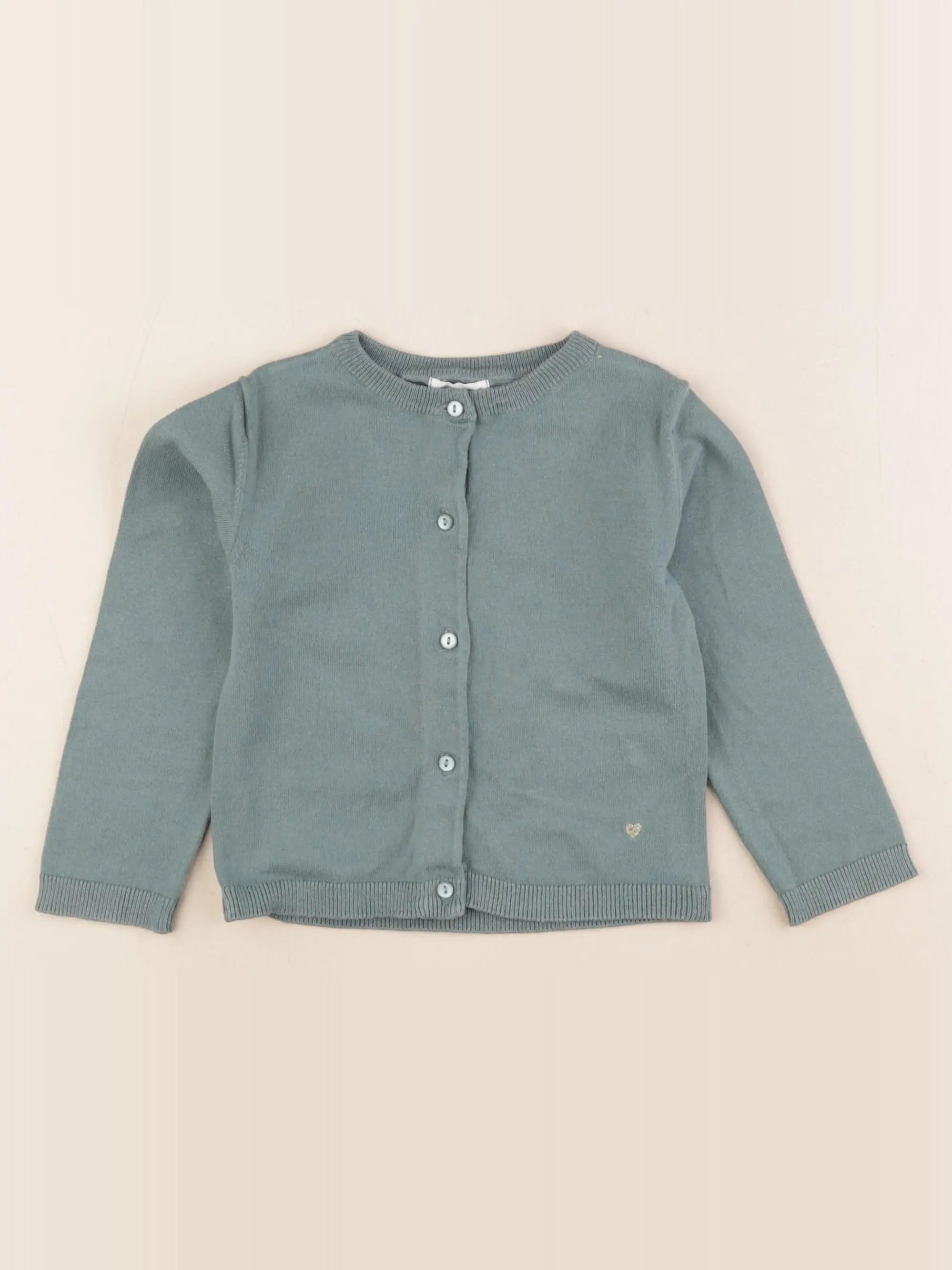 Vertbaudet - gilet bleu, or - 3 ans