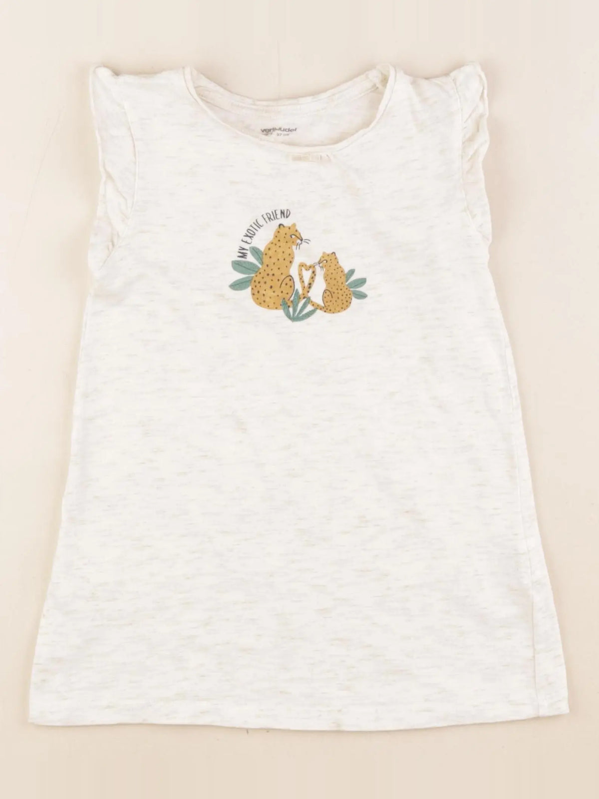 Vertbaudet - chemise de nuit coton beige, or - 3 ans