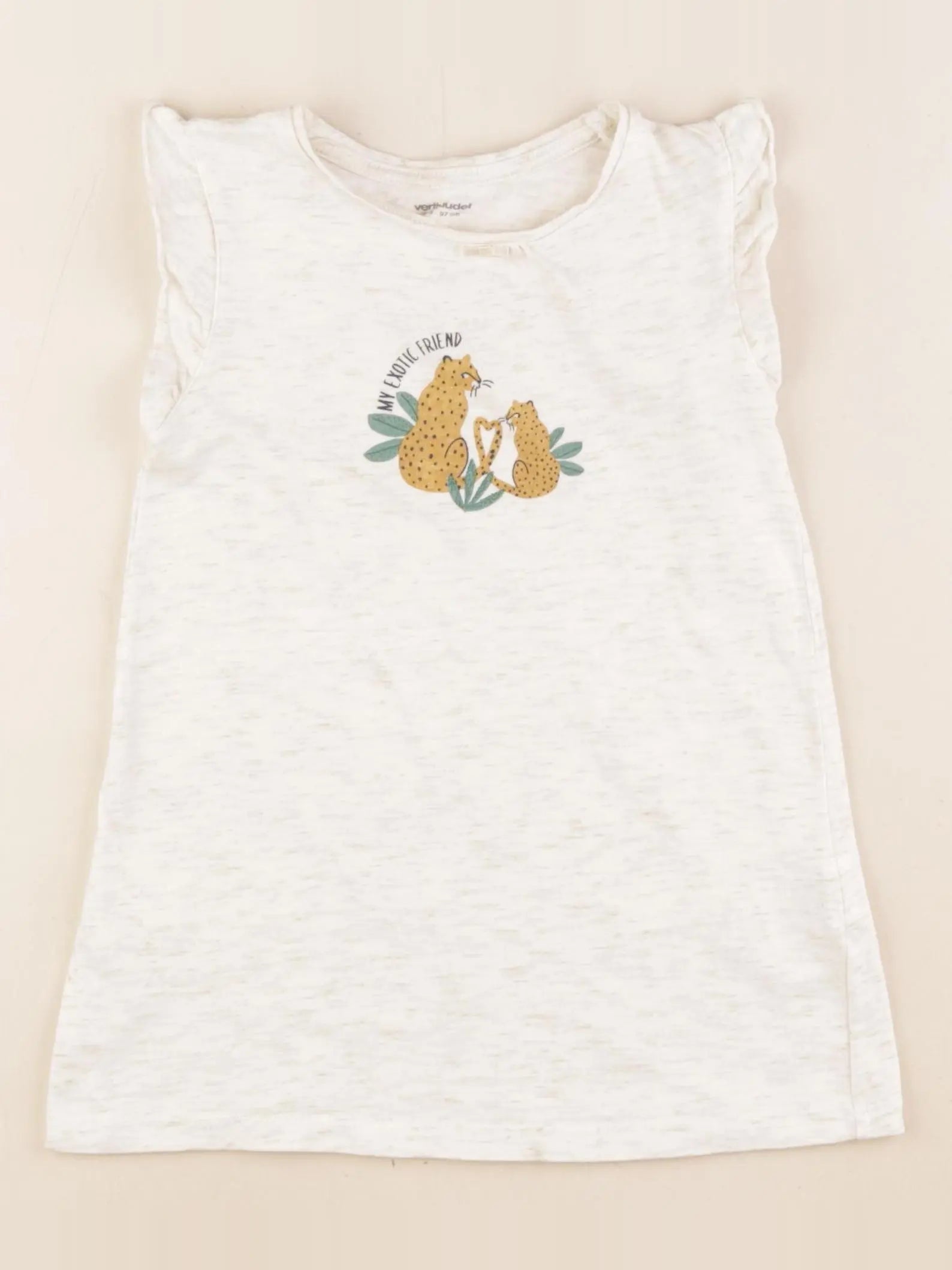 Vertbaudet - chemise de nuit coton beige, or - 3 ans