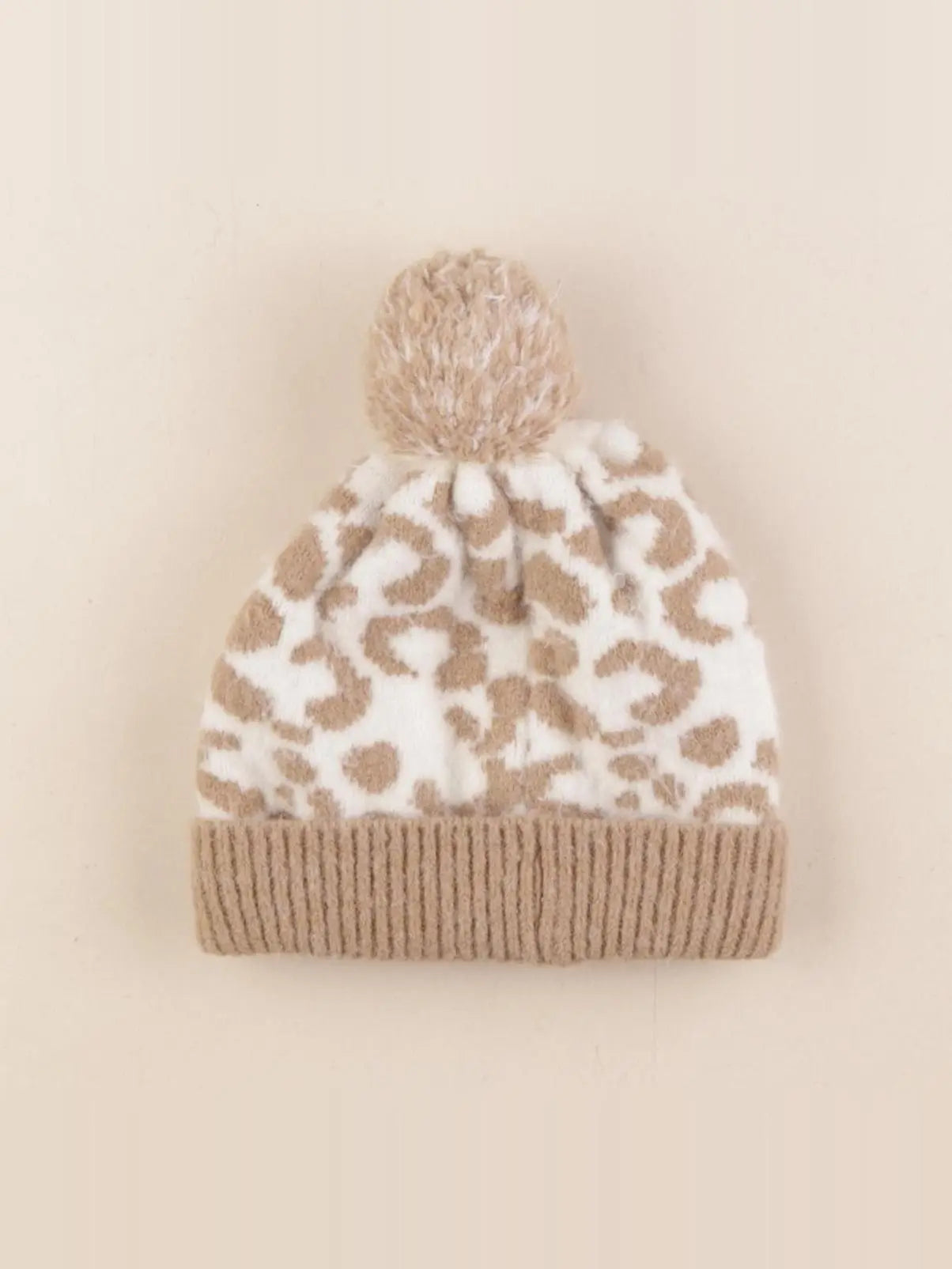 Vertbaudet - bonnet beige, blanc - 4/6 ans
