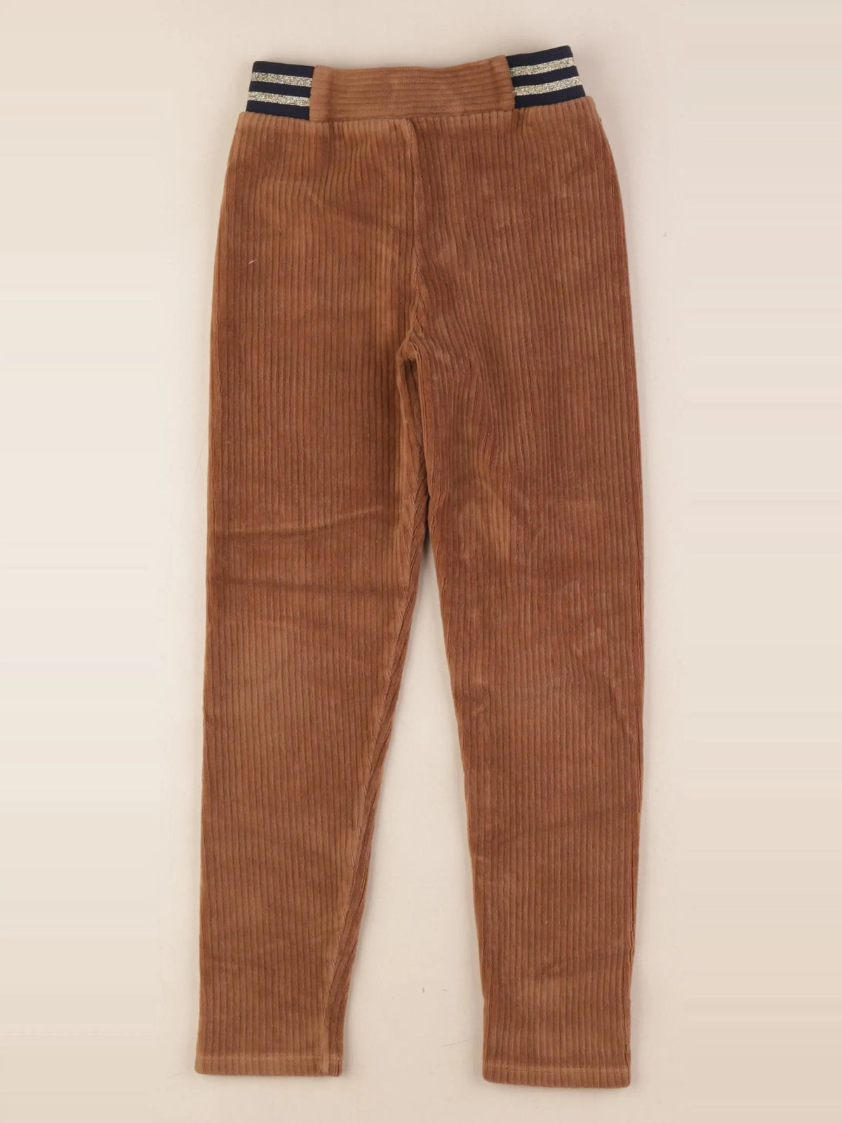 Vertbaudet - legging velours marron - 8 ans