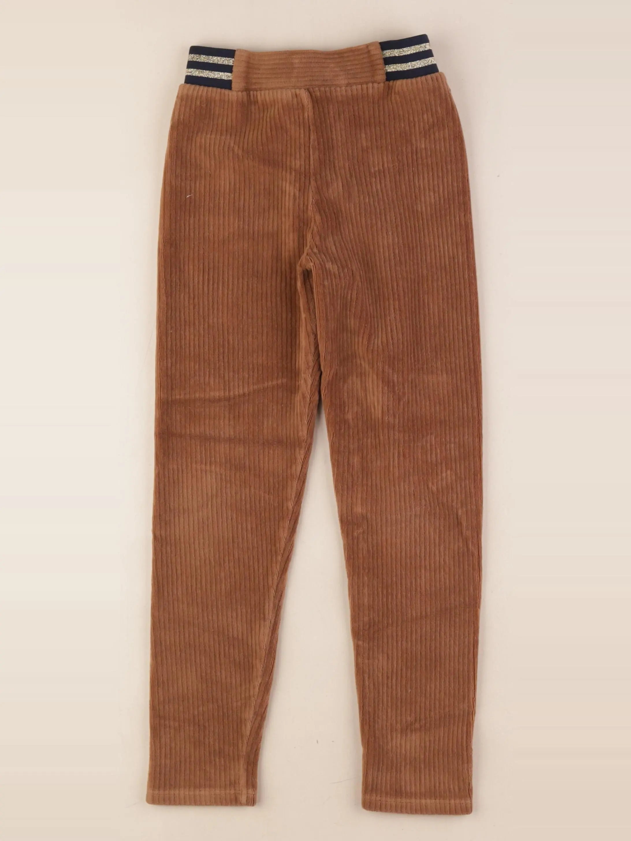Vertbaudet - legging velours marron - 8 ans