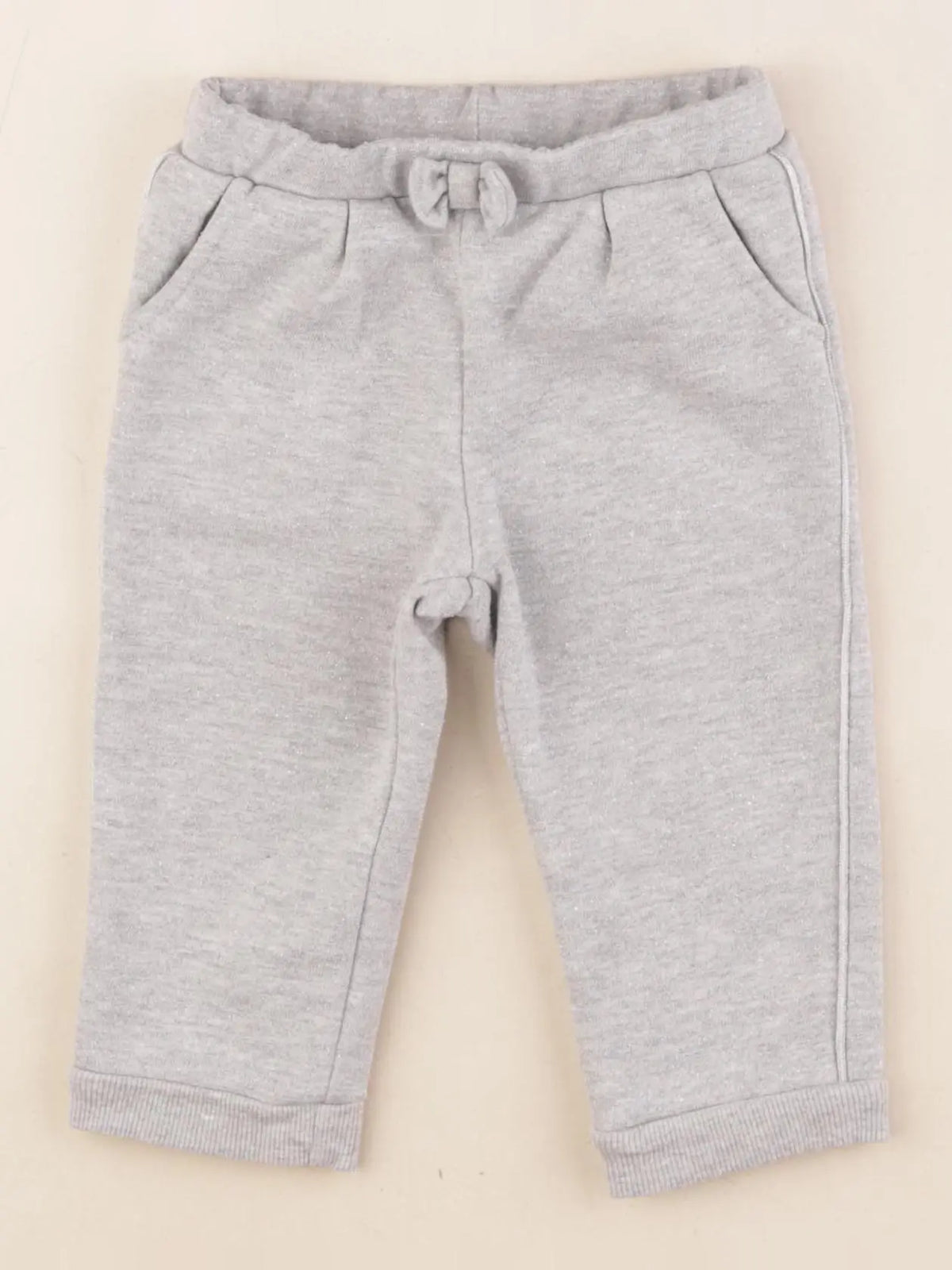 Vertbaudet - pantalon gris, argent - 12 mois
