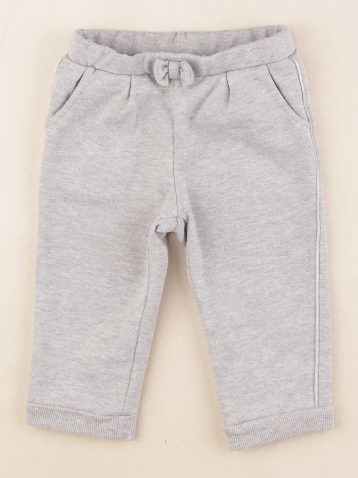 Vertbaudet - pantalon gris, argent - 12 mois