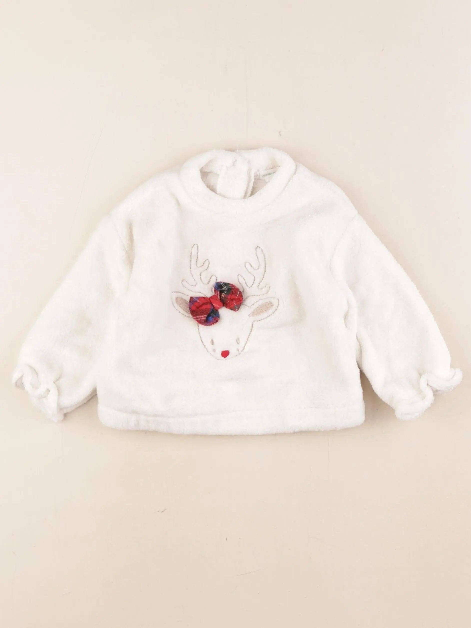 Vertbaudet - pull blanc - 9 mois