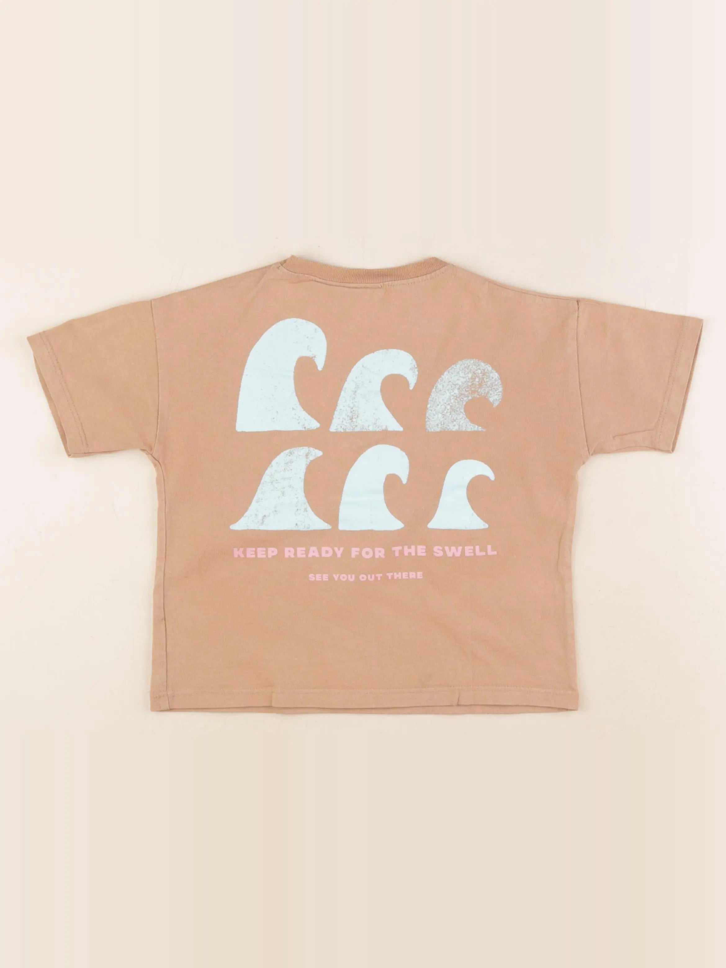 Zara - tee-shirt imprimé au dos marron - 3 ans