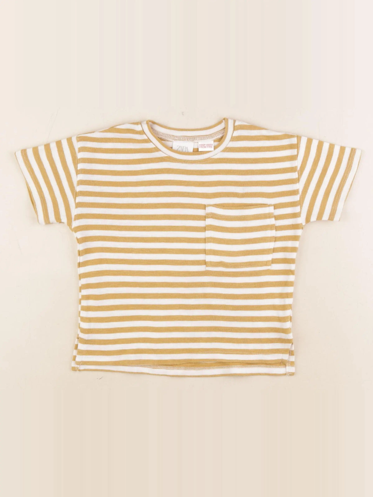 Zara - tee-shirt jaune - 18/24 mois