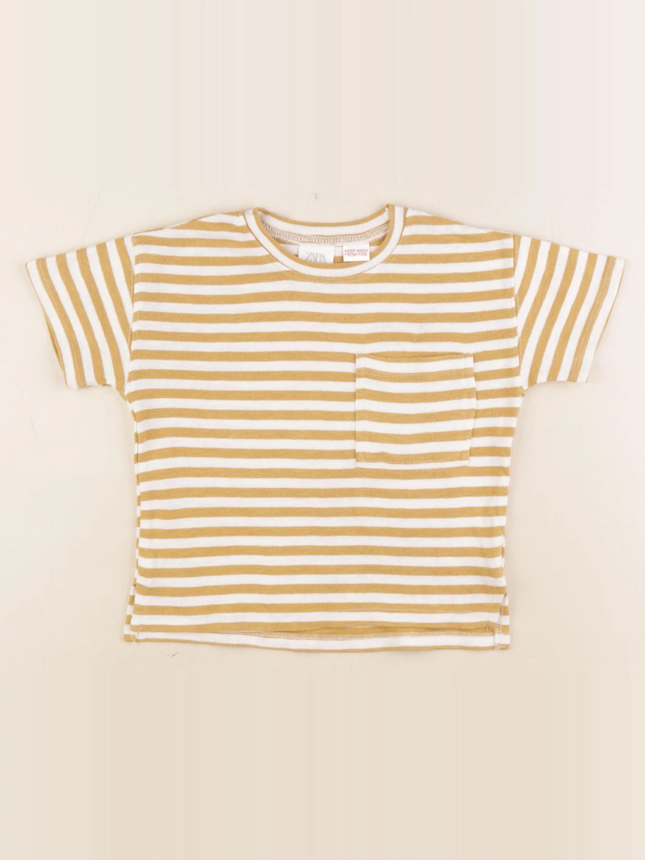 Zara - tee-shirt jaune - 18/24 mois