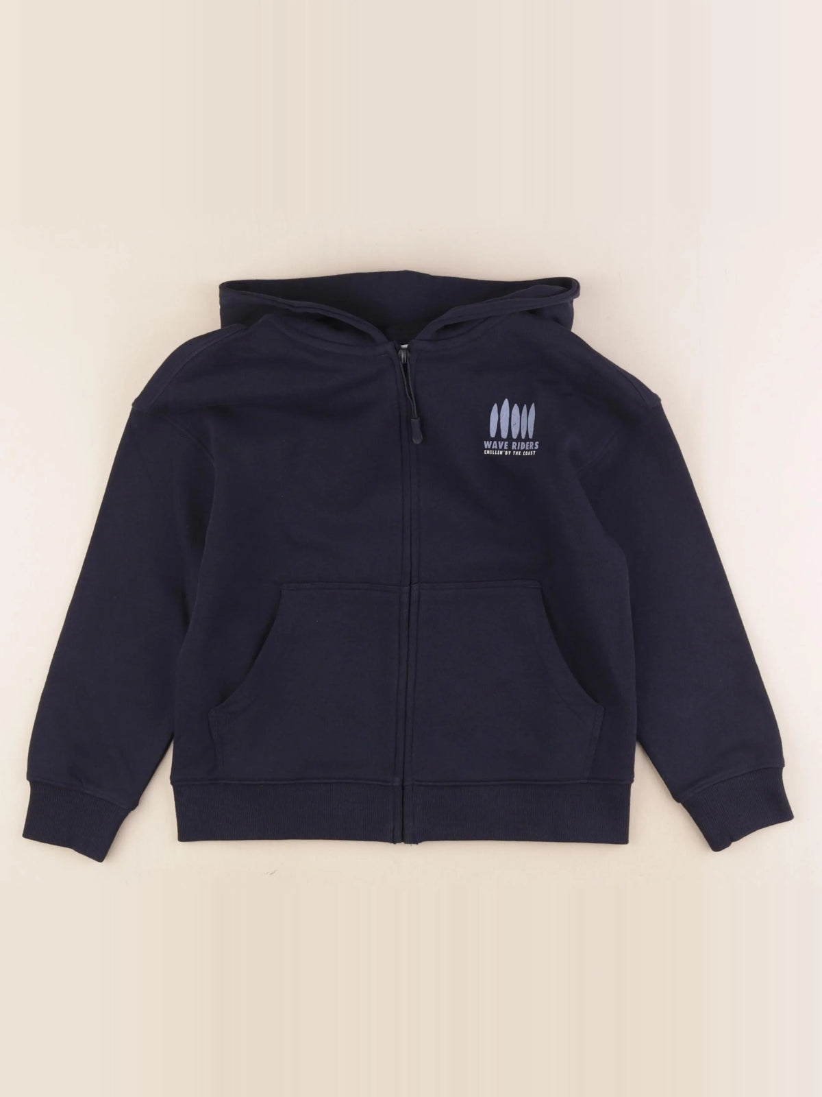 Mango - sweat imprimé au dos bleu - 7/8 ans