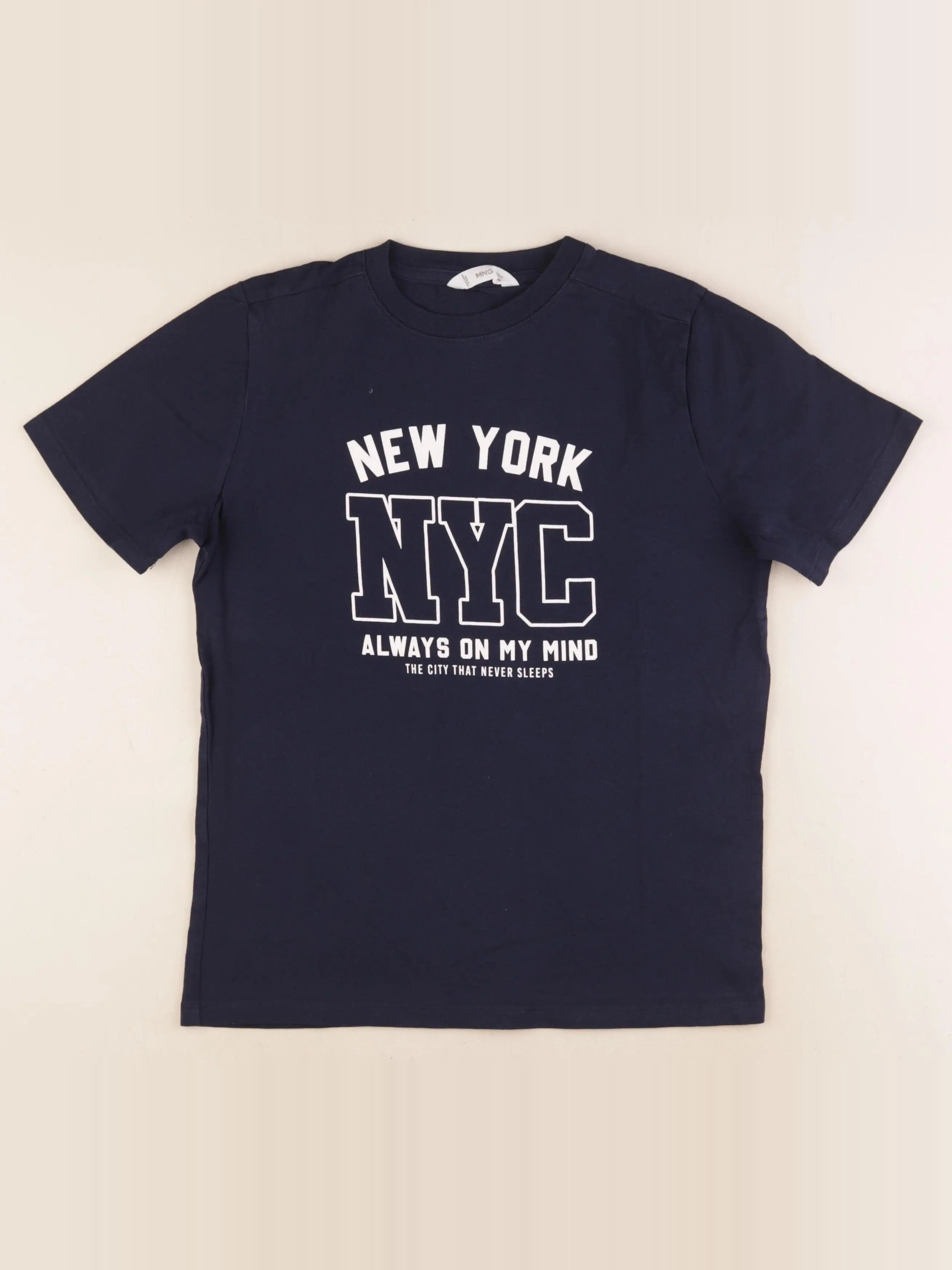 Mango - tee-shirt bleu - 11/12 ans