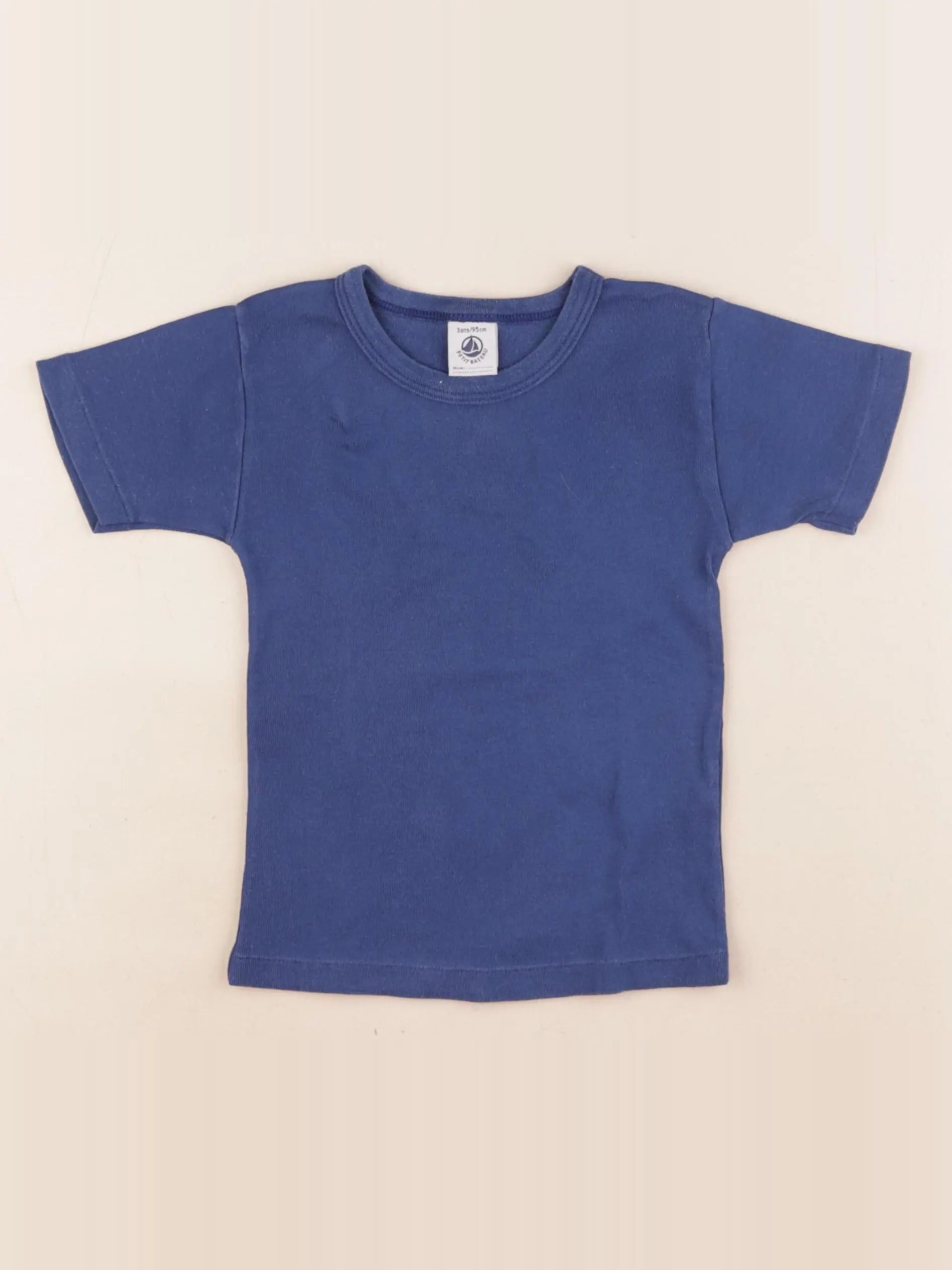 Petit Bateau - maillot de corps bleu - 3 ans