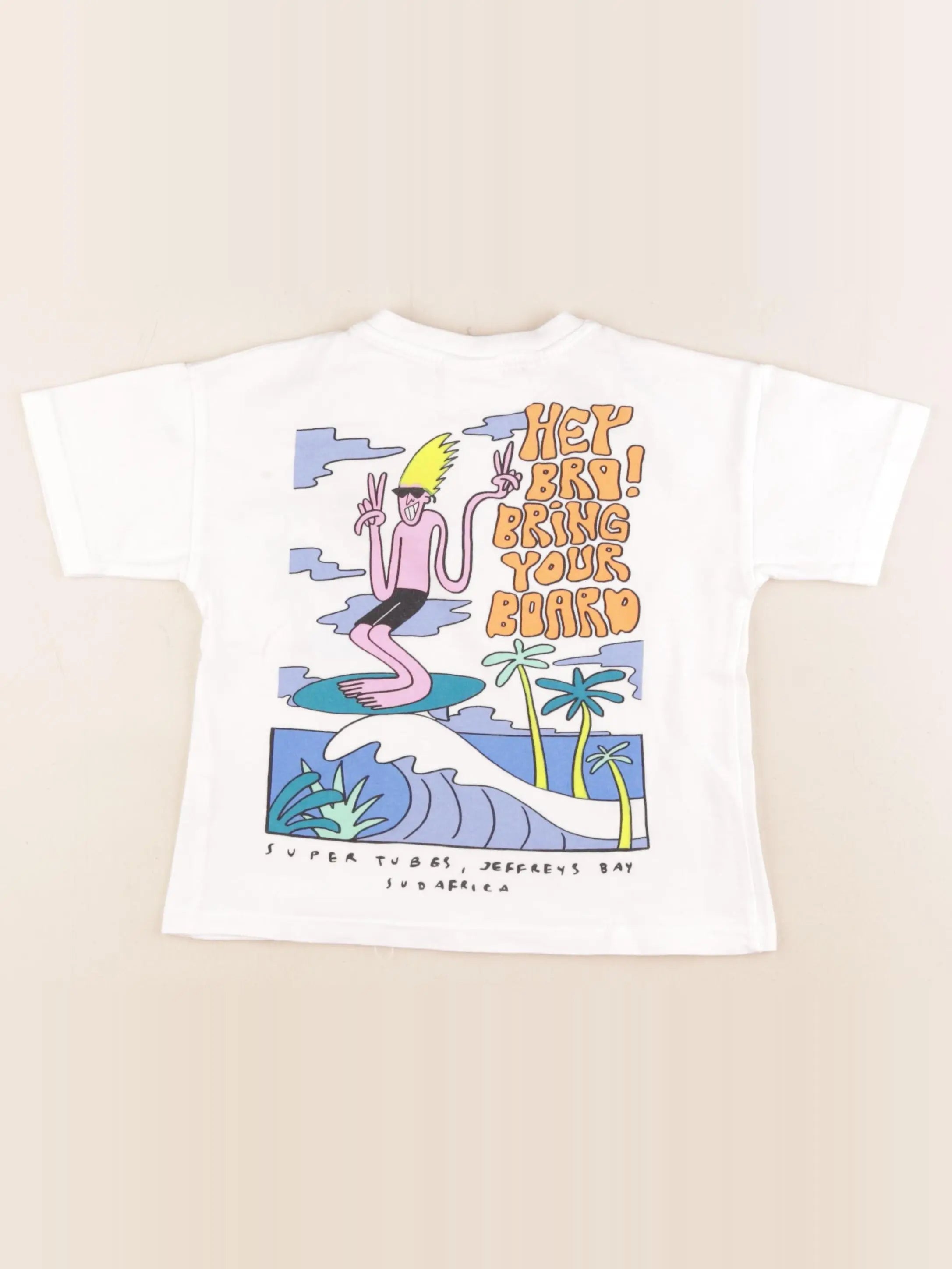 Zara - tee-shirt imprimé au dos blanc - 3 ans