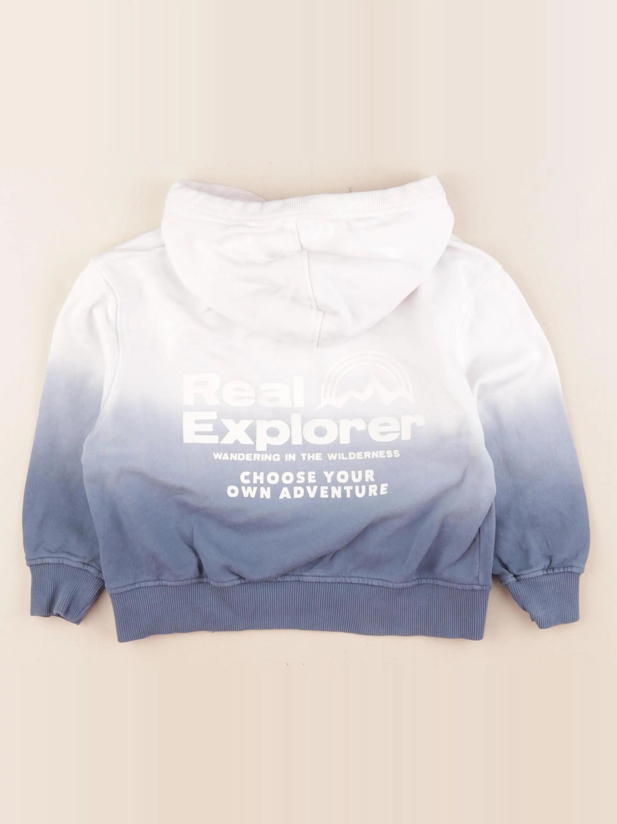 Tape à l'oeil - sweat imprimé au dos bleu, blanc - 2/3 ans