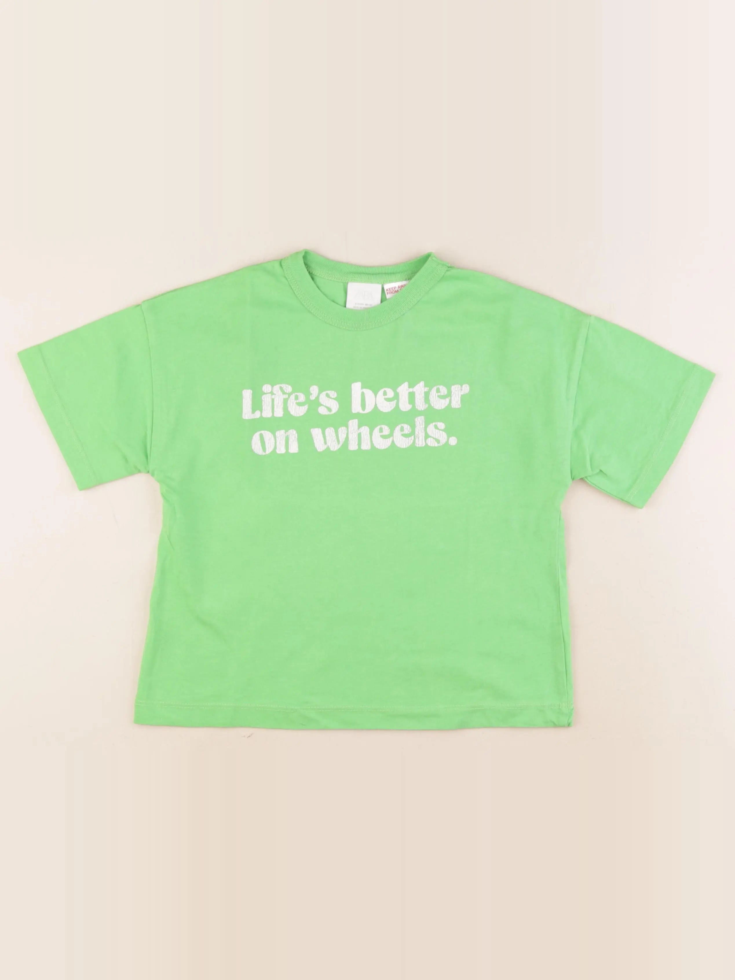 Zara - tee-shirt vert - 3 ans
