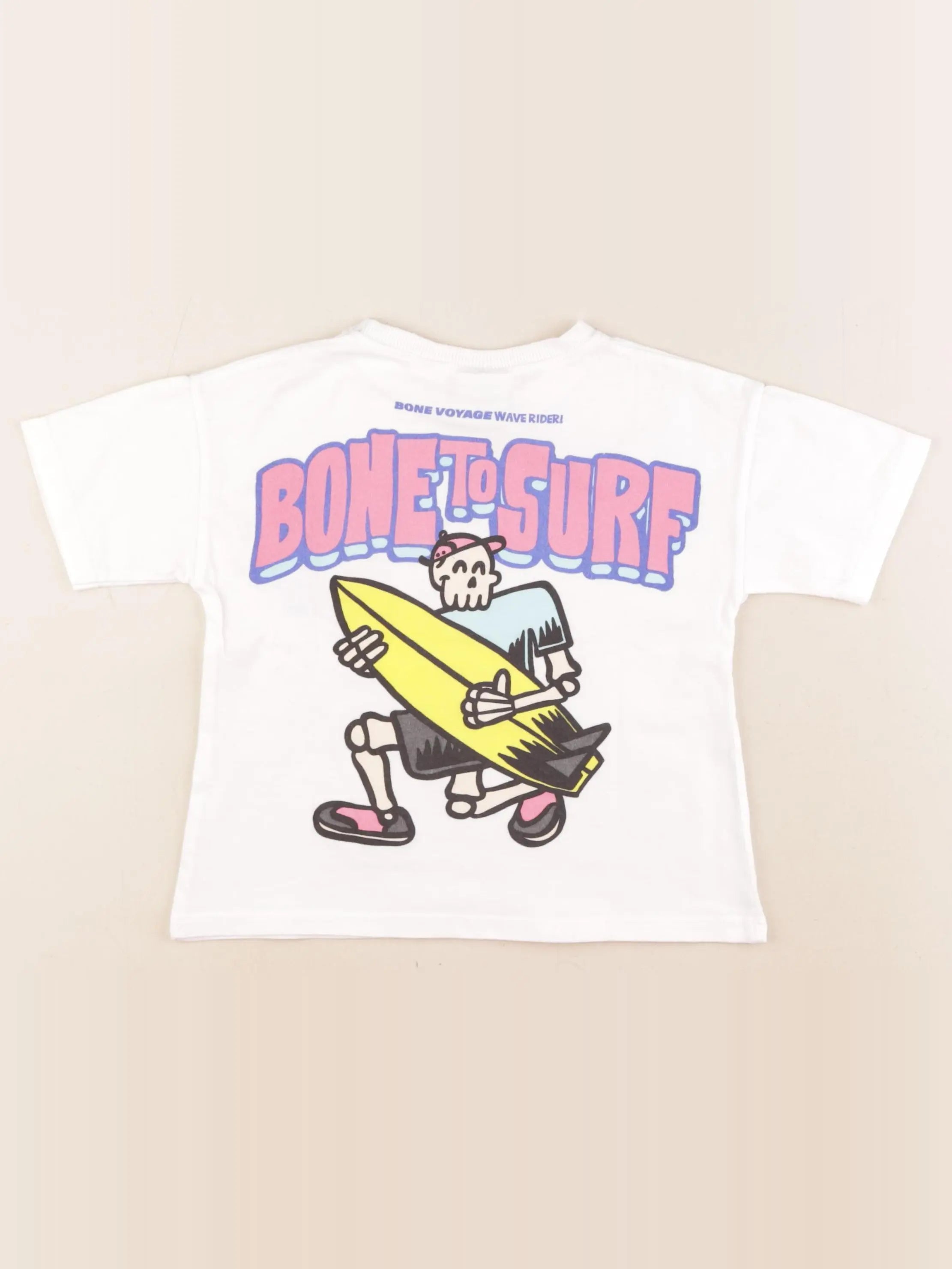 Zara - tee-shirt imprimé au dos blanc - 3 ans