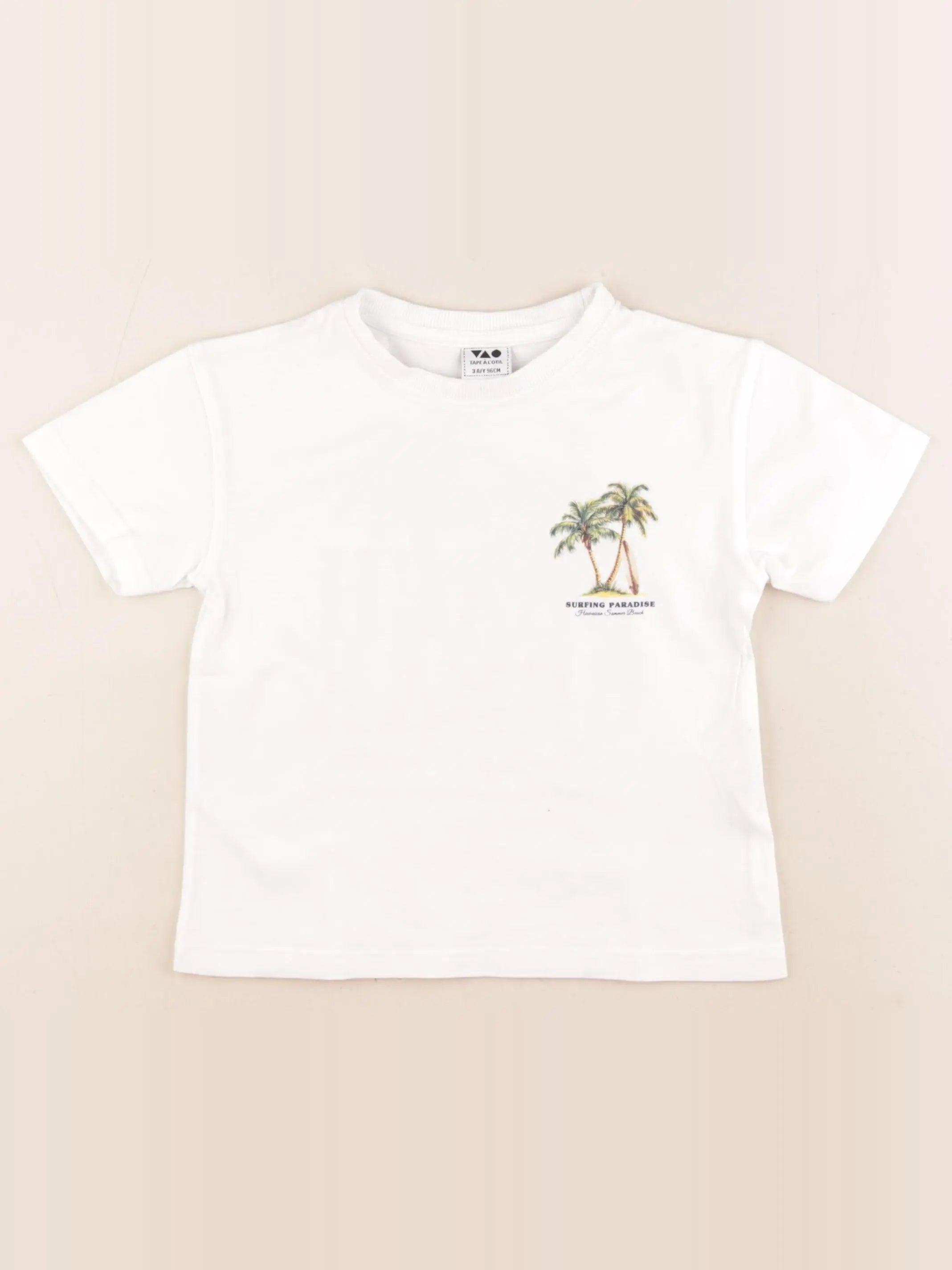 Tape à l'oeil - tee-shirt imprimé au dos blanc - 3 ans