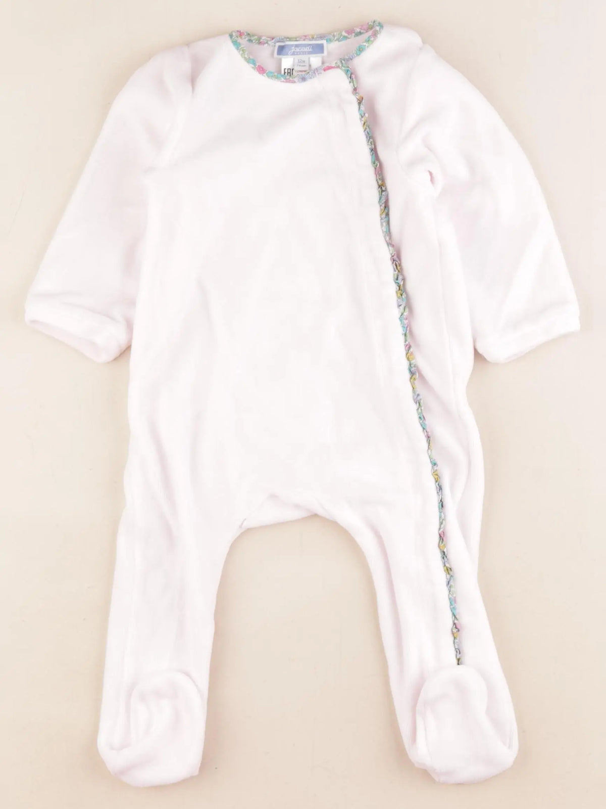 Jacadi - pyjama velours rose - 12 mois