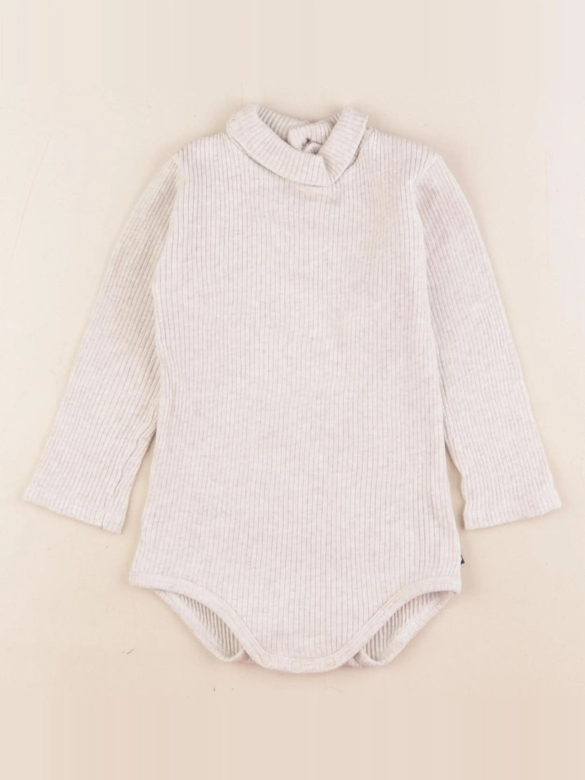 Petit Bateau - body à col marron - 24 mois