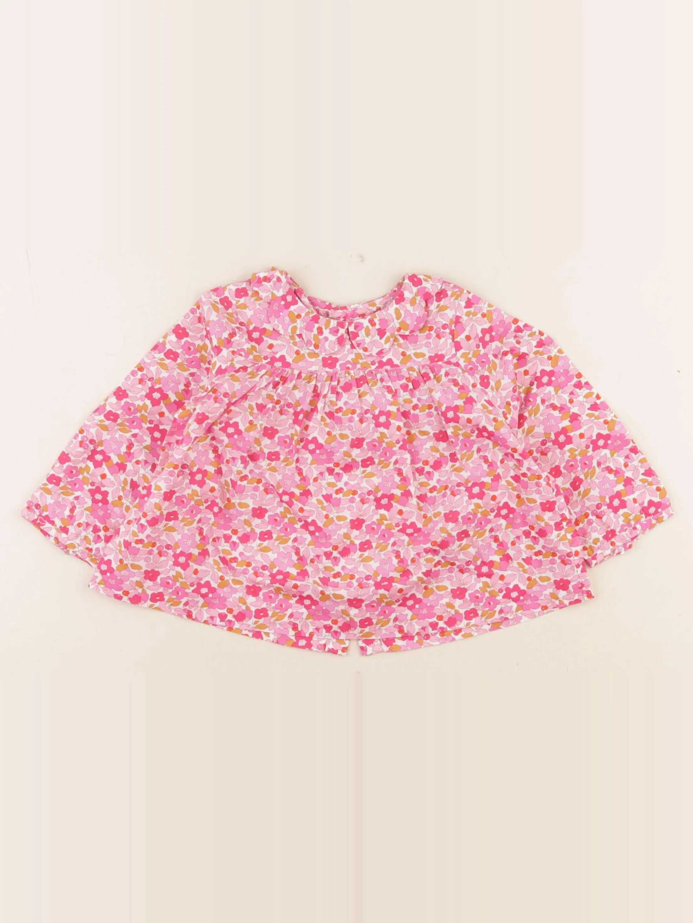 Jacadi - blouse liberty multicolore, rouge - 12 mois