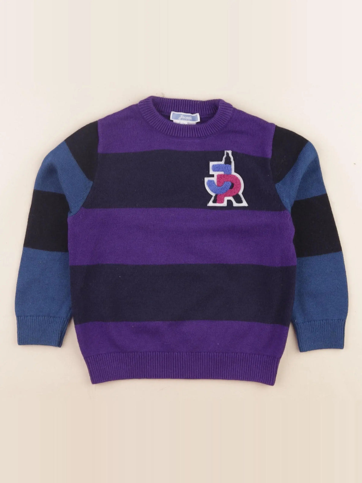 Jacadi - pull bleu, violet - 3 ans