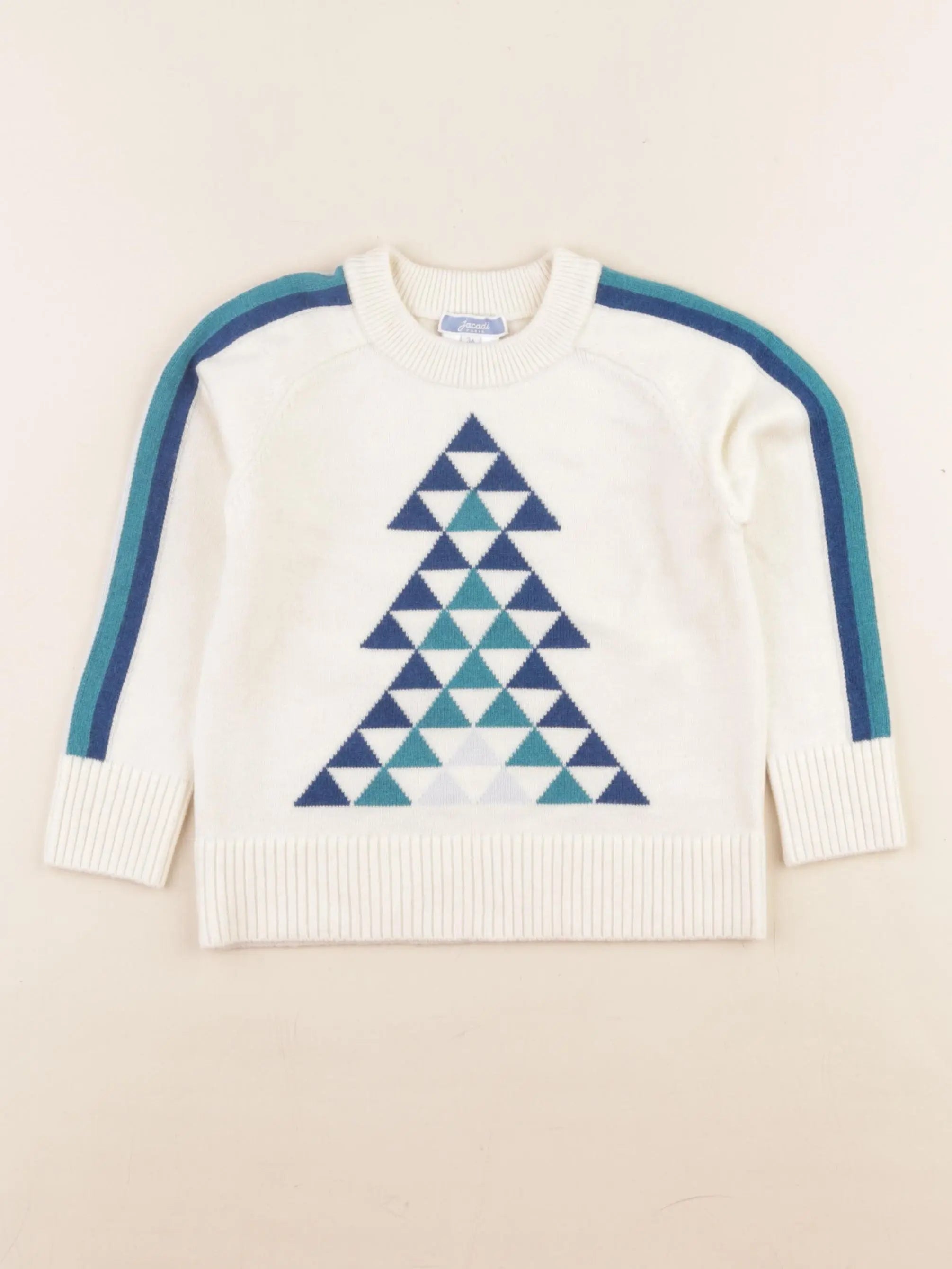 Jacadi - pull bleu, beige - 3 ans