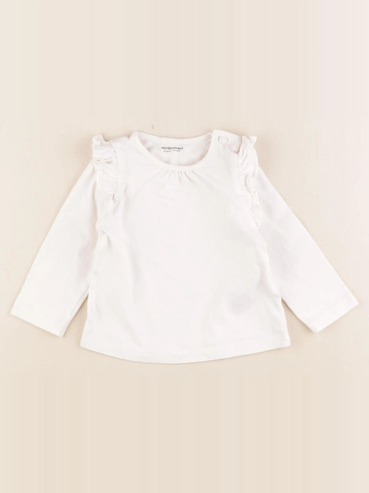 Vertbaudet - tee-shirt blanc - 9 mois