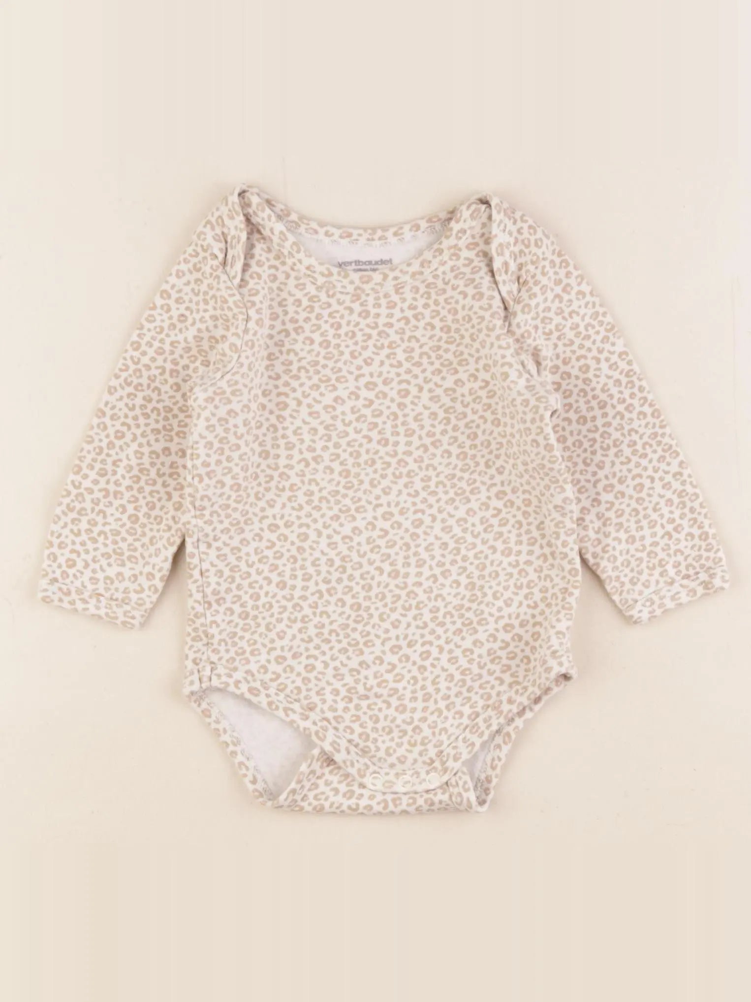 Vertbaudet - body rose, beige - 9 mois