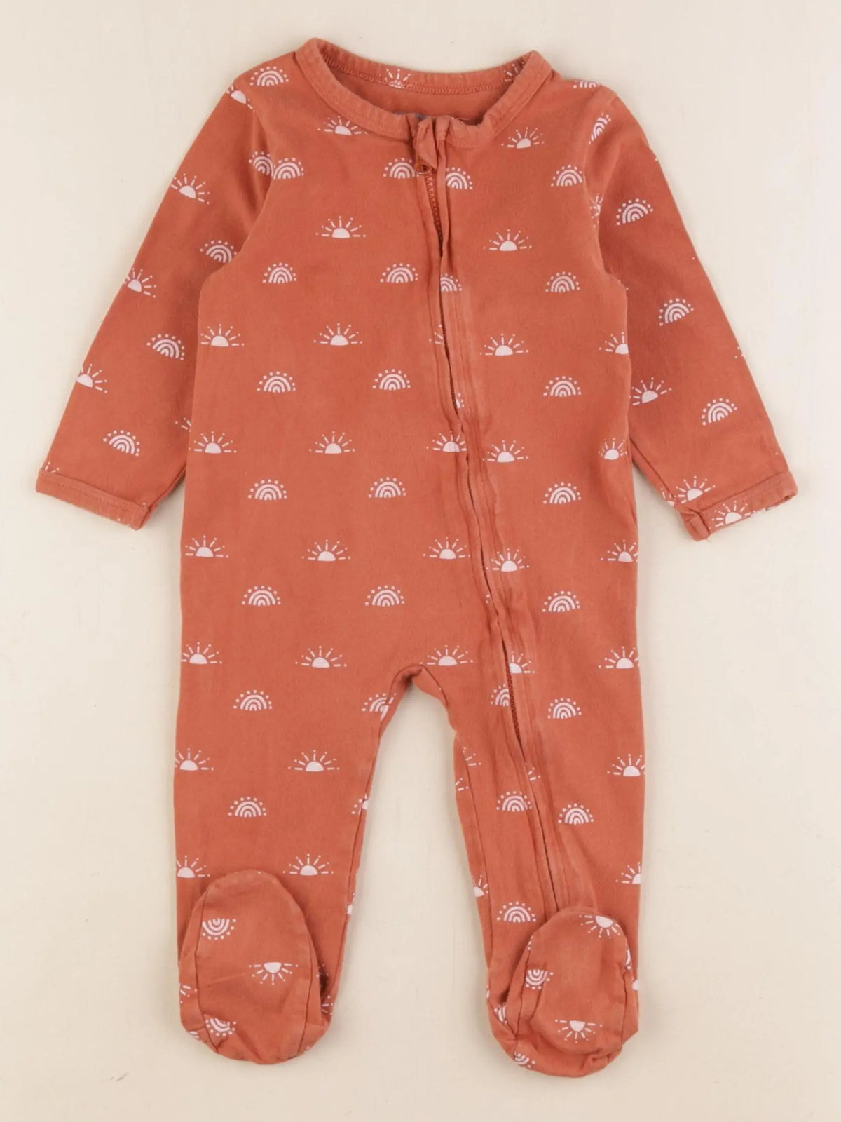 Vertbaudet - pyjama coton marron - 9 mois