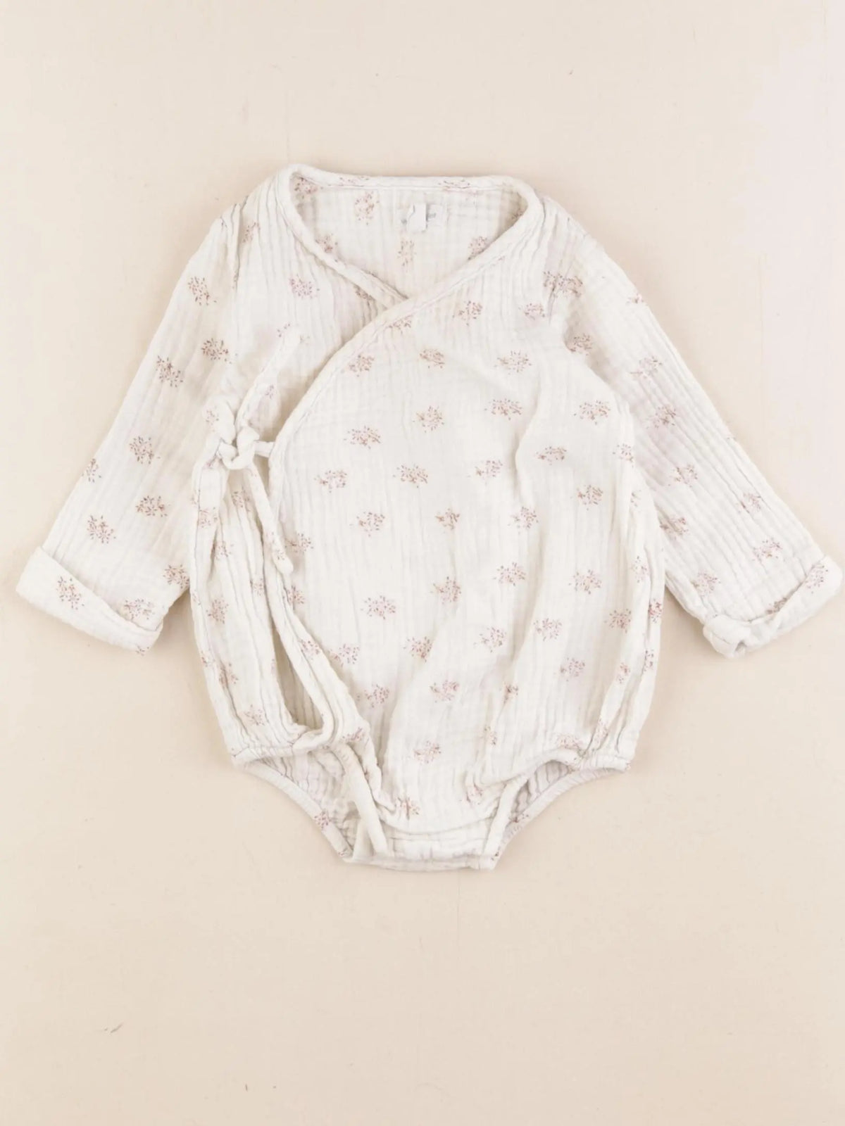 Vertbaudet - combinaison beige - 6 mois