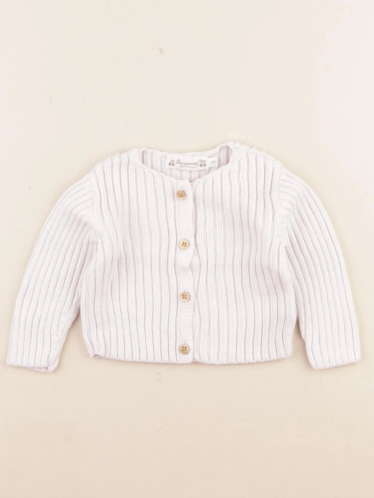 Bonpoint - gilet rose - 12 mois