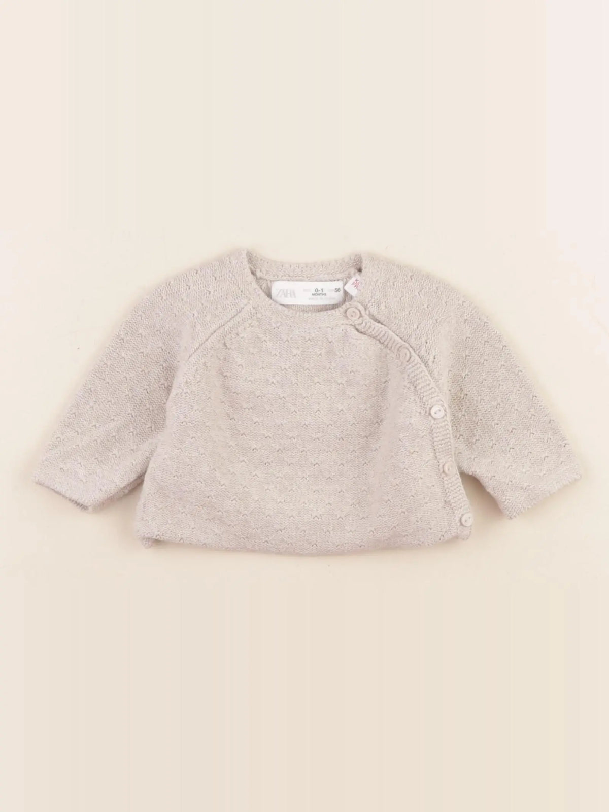 Zara - gilet beige - 0/1 mois
