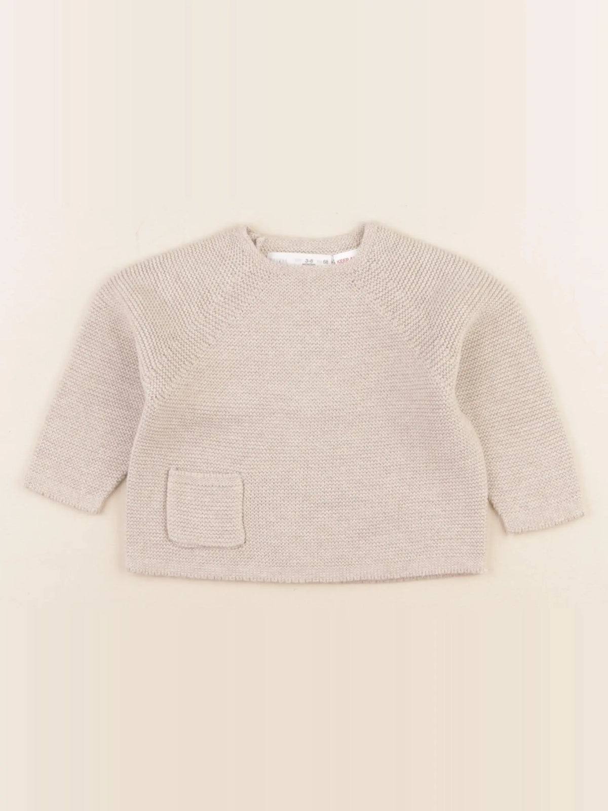 Zara - pull beige - 3/6 mois