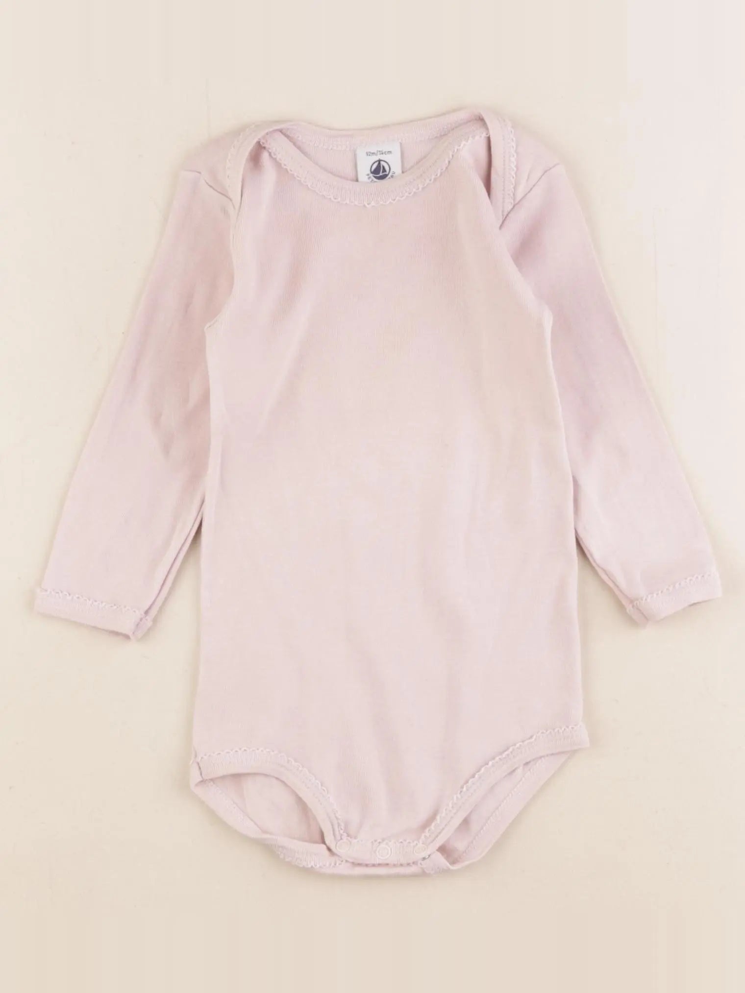 Petit Bateau - body rose - 12 mois