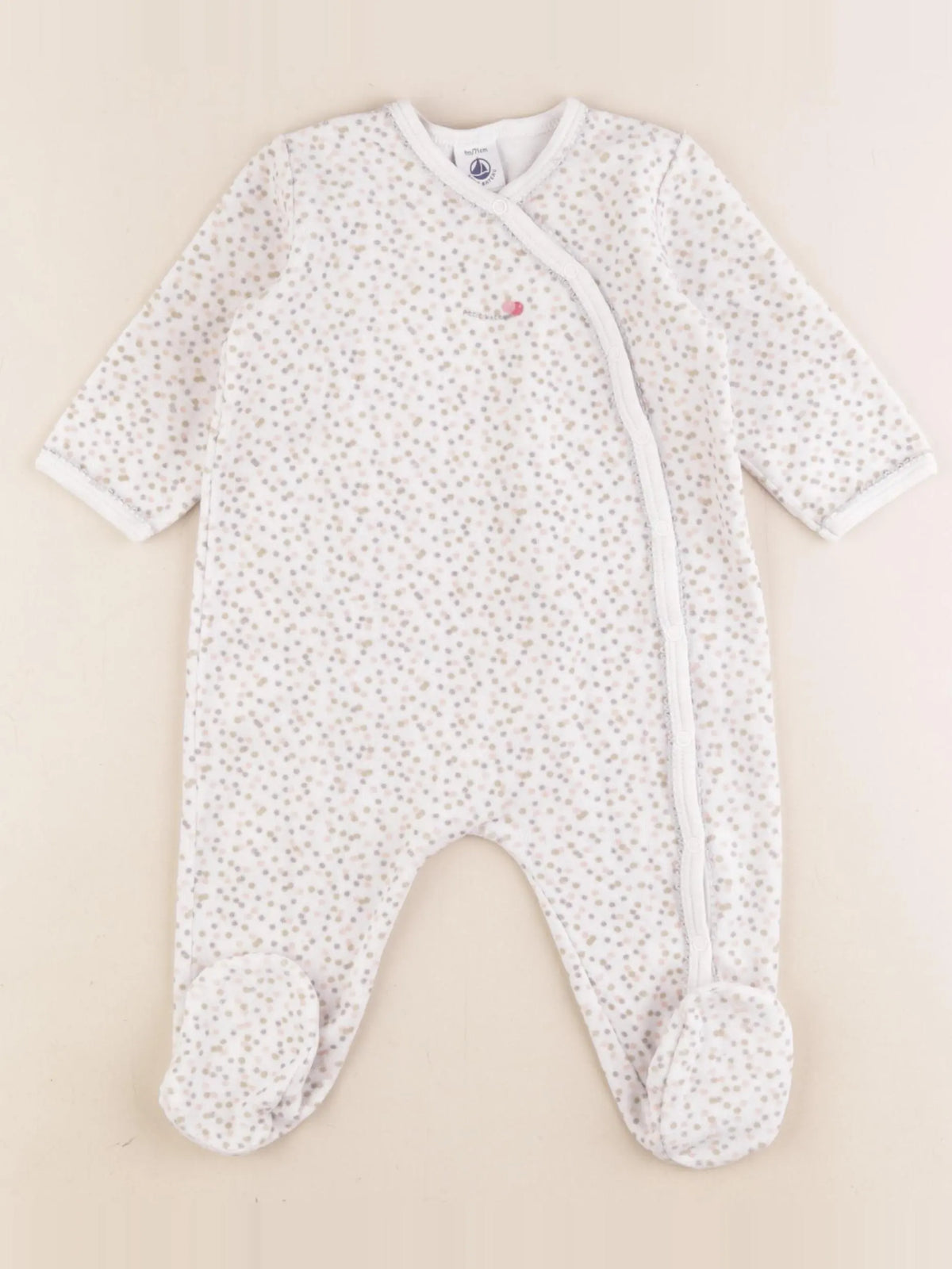 Petit Bateau - pyjama velours multicolore - 9 mois