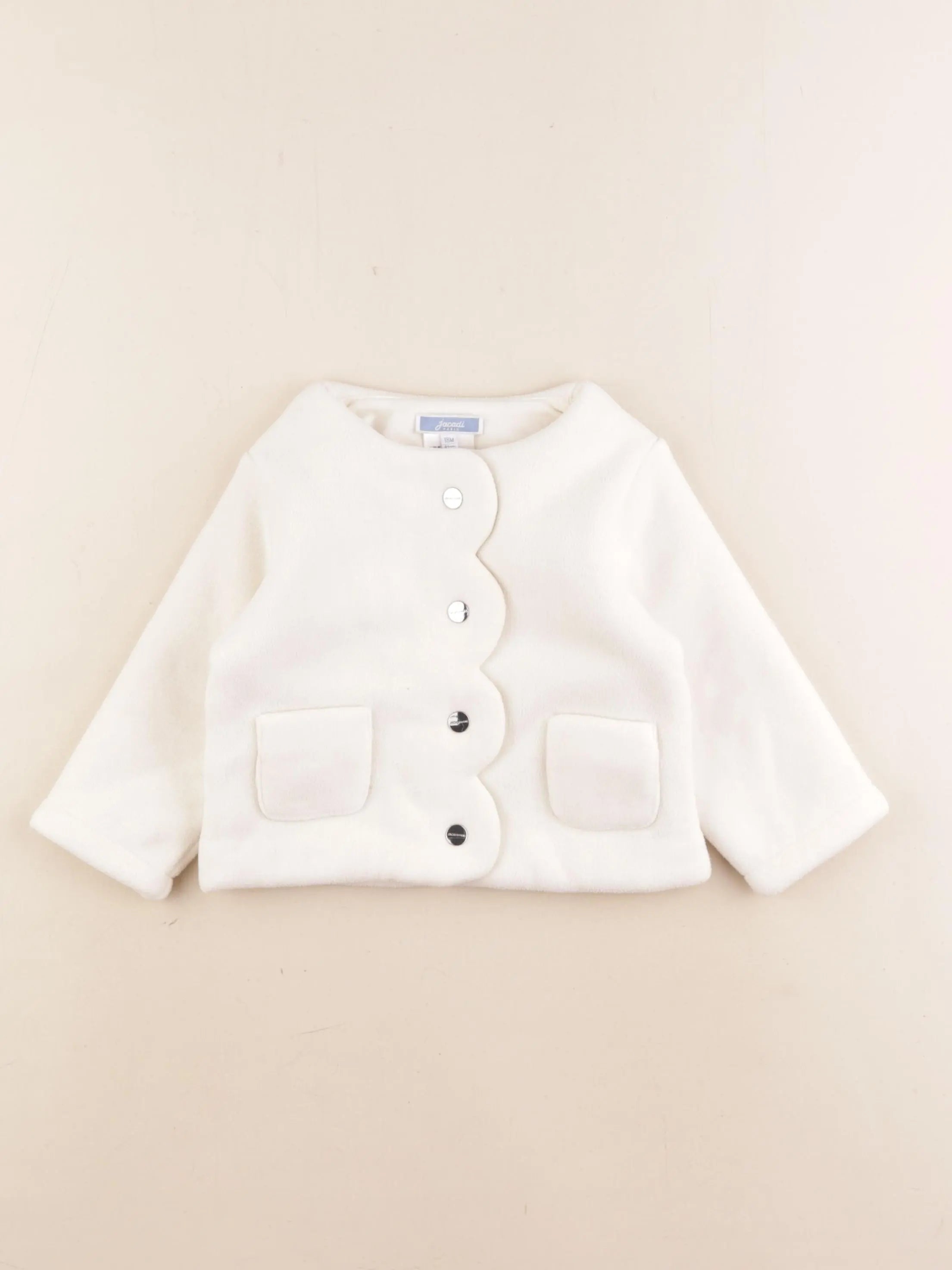 Jacadi - veste doublé blanc - 18 mois