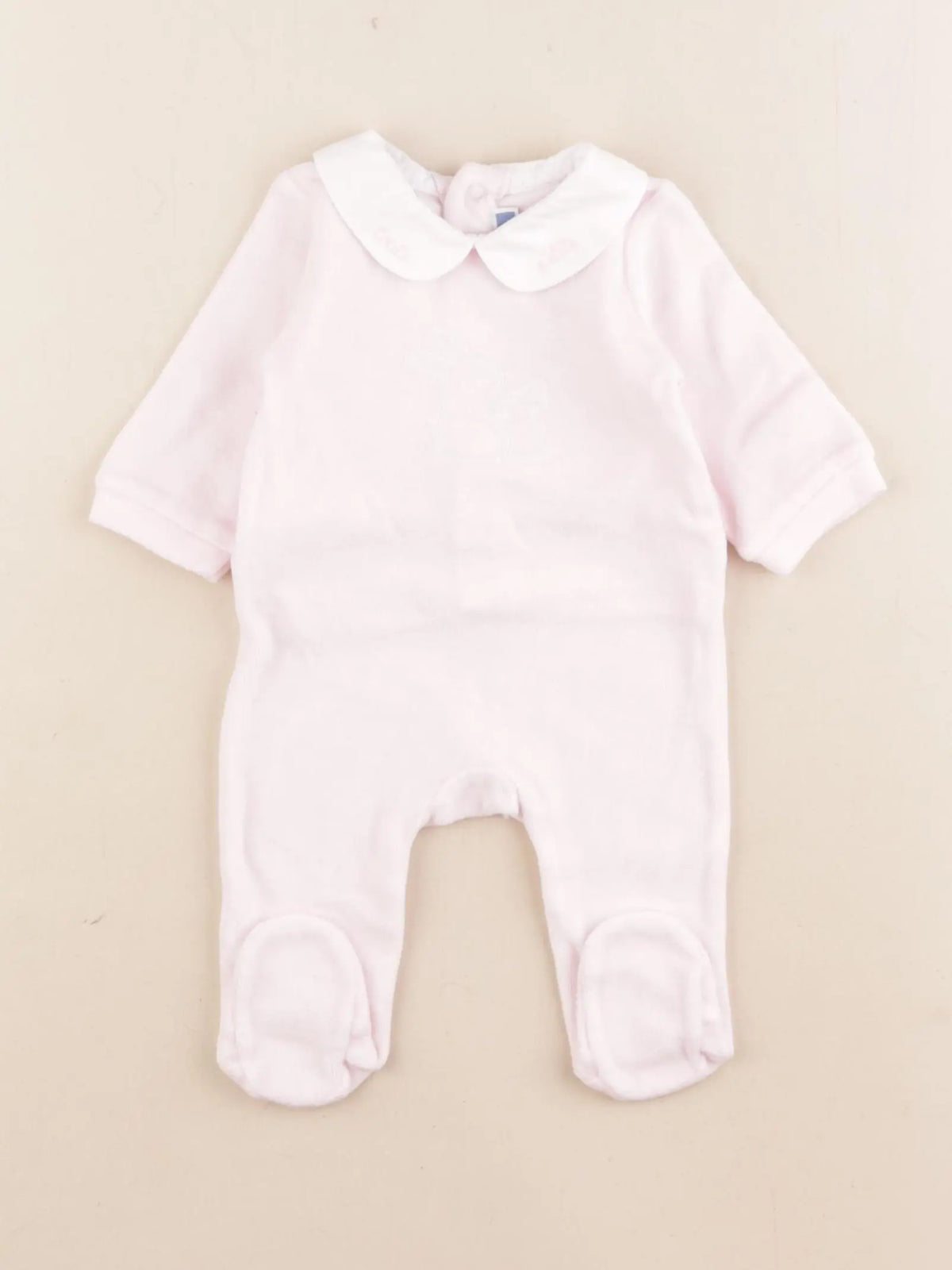 Jacadi - pyjama velours rose - 1 mois