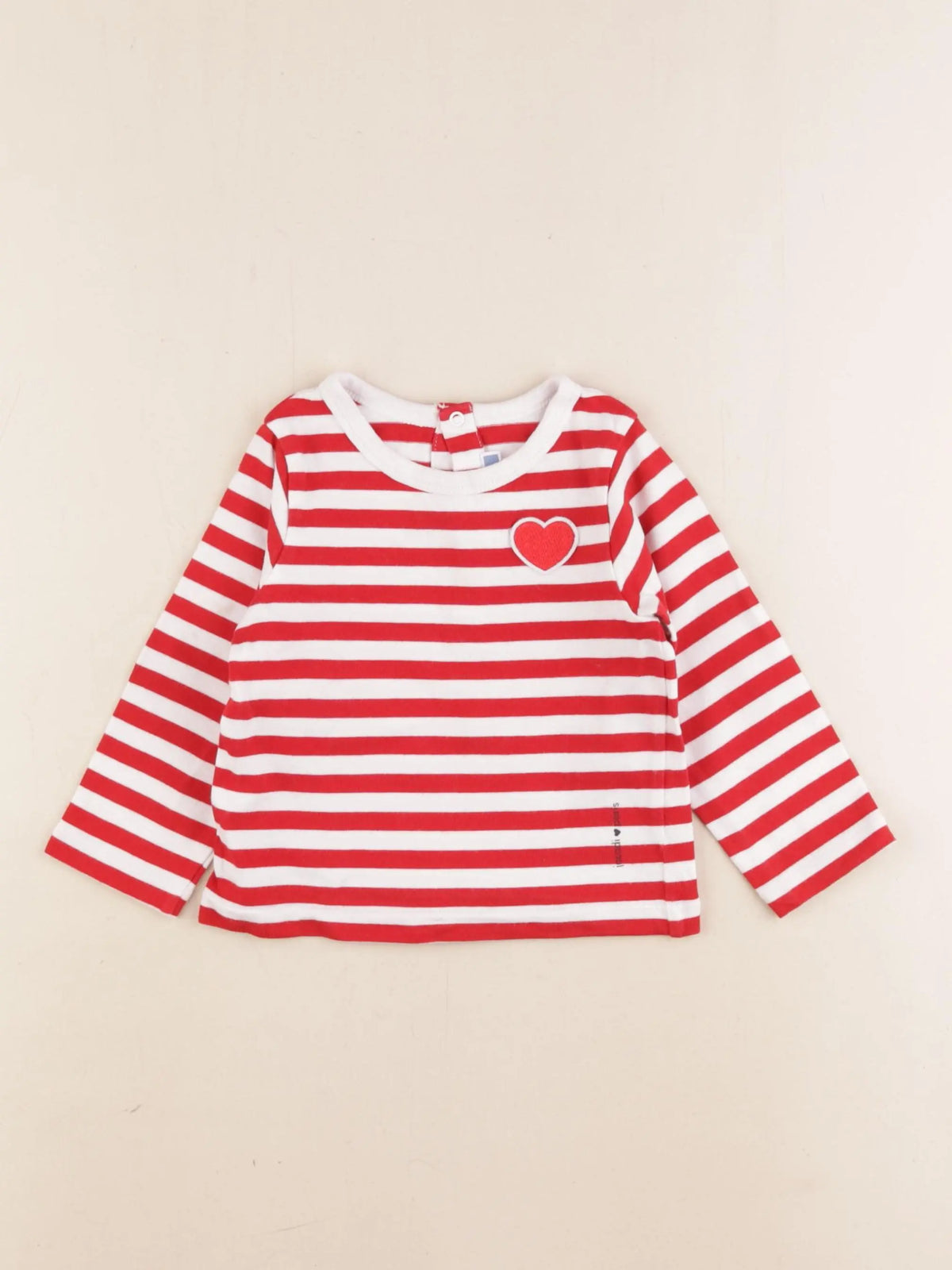 Jacadi - tee-shirt blanc, rouge - 18 mois