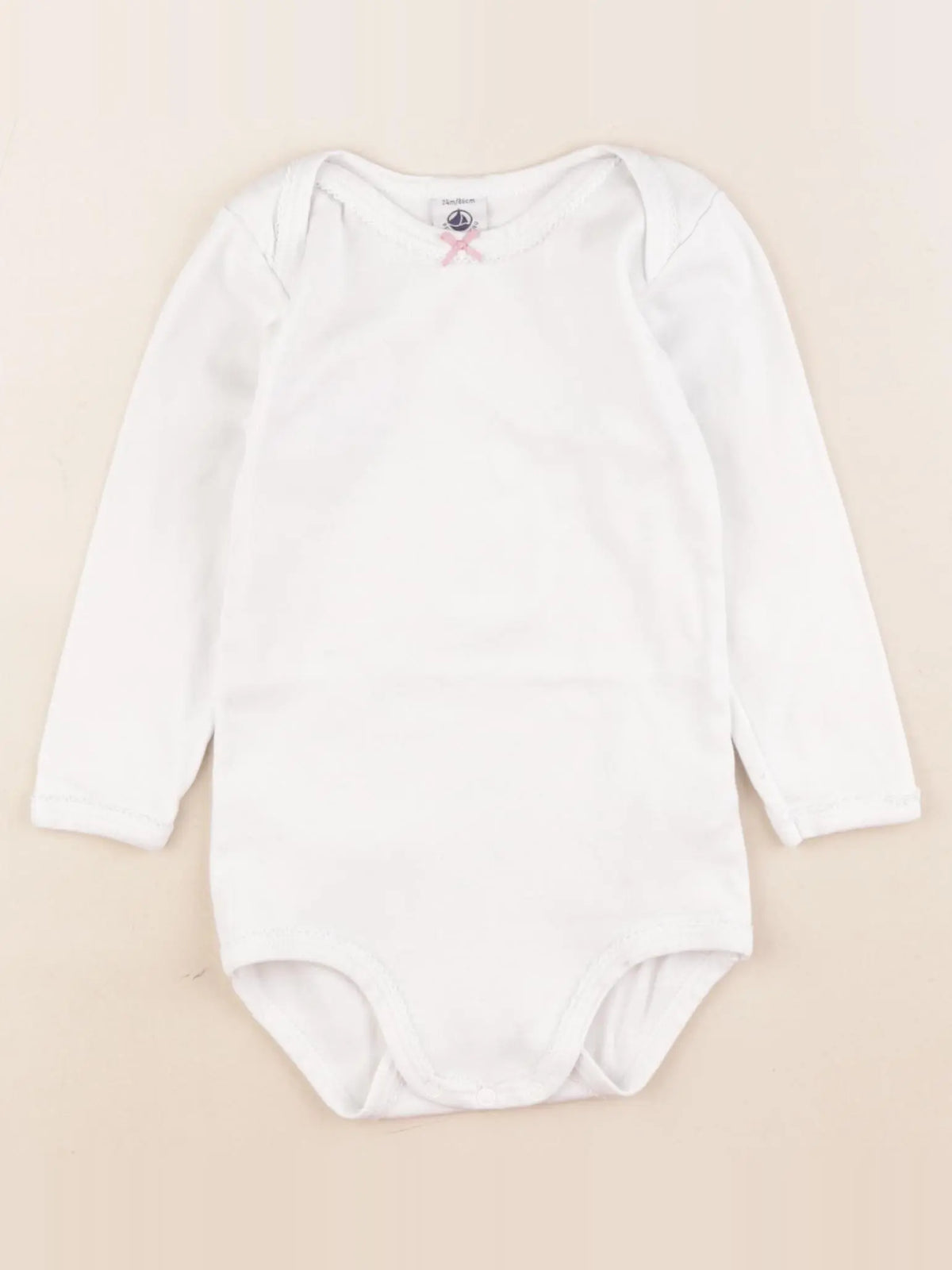 Petit Bateau - body blanc - 24 mois