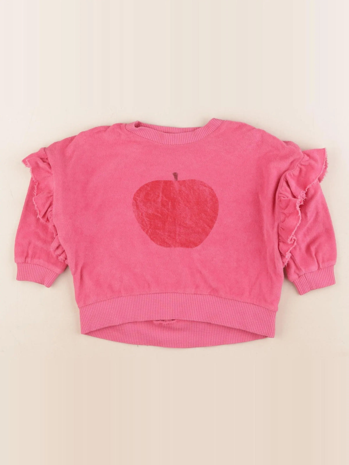 Piupiuchick - sweat imprimé au dos rose - 18 mois