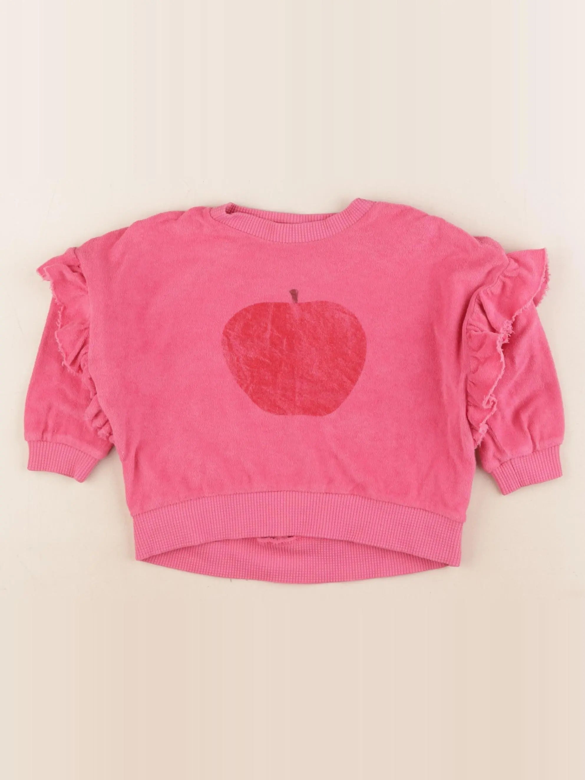 Piupiuchick - sweat imprimé au dos rose - 18 mois
