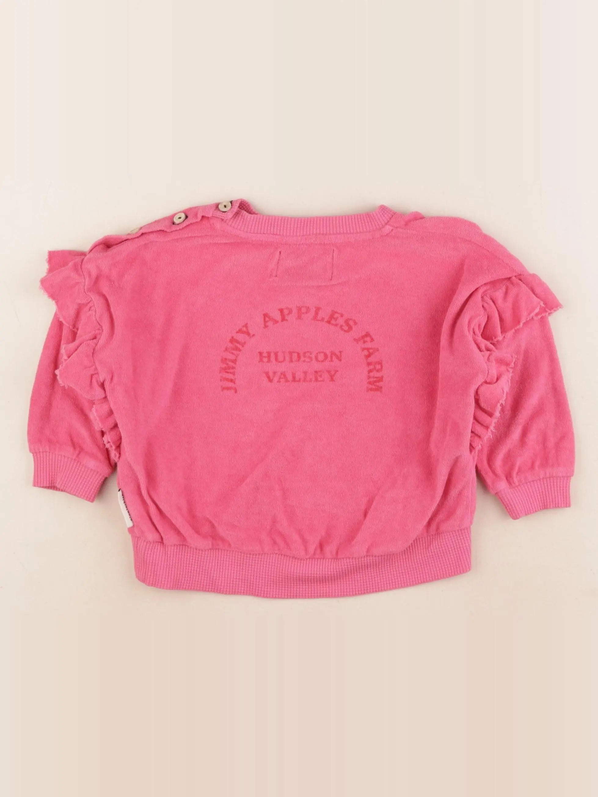 Piupiuchick - sweat imprimé au dos rose - 18 mois