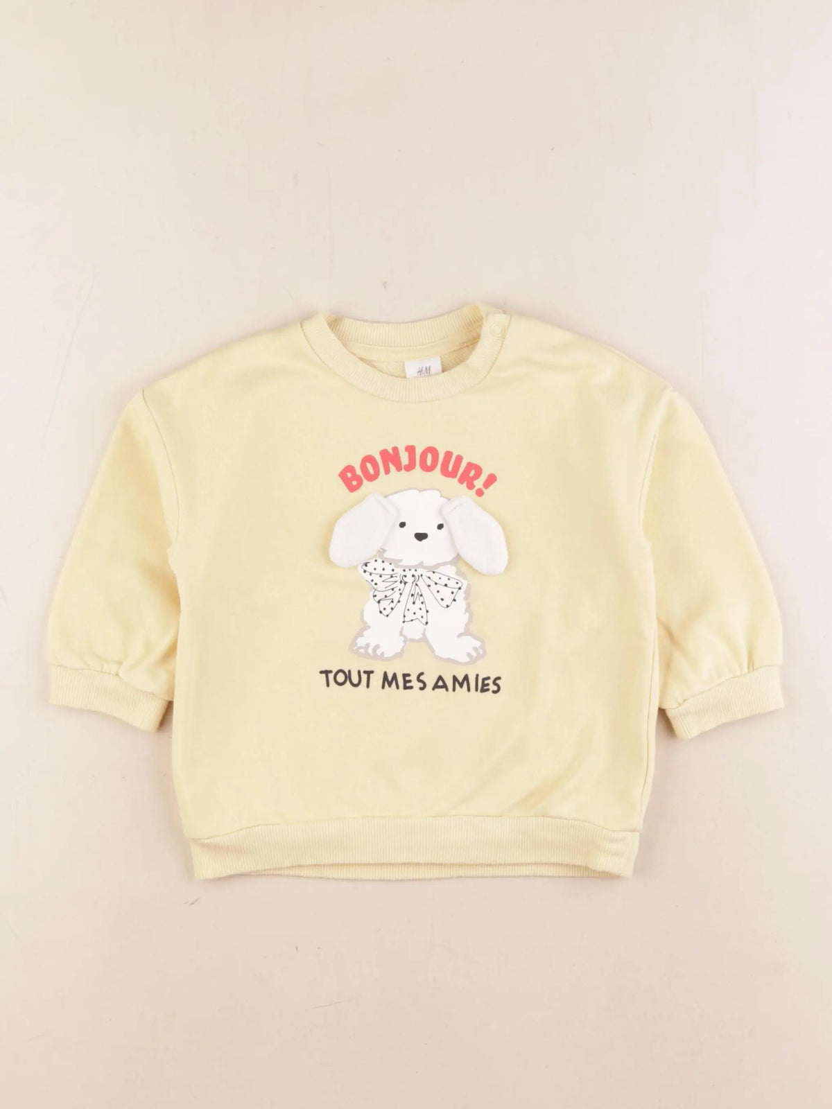 H&M - sweat jaune - 9/12 mois