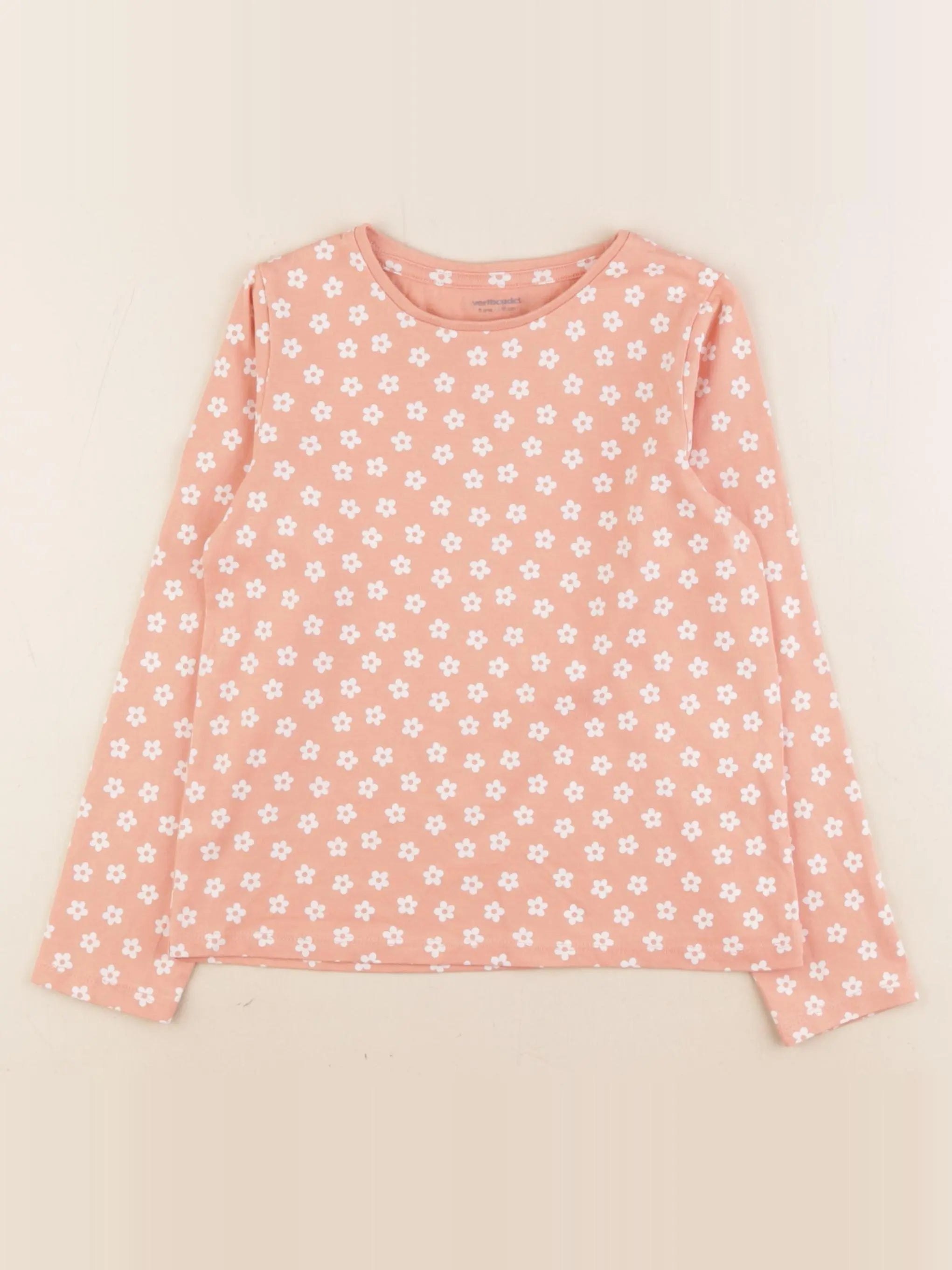 Vertbaudet - tee-shirt rose - 6 ans