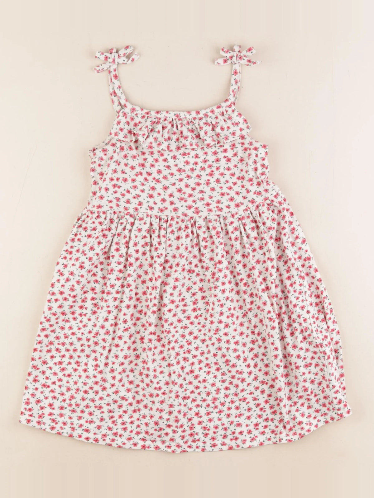 Vertbaudet - robe blanc, rouge - 4 ans