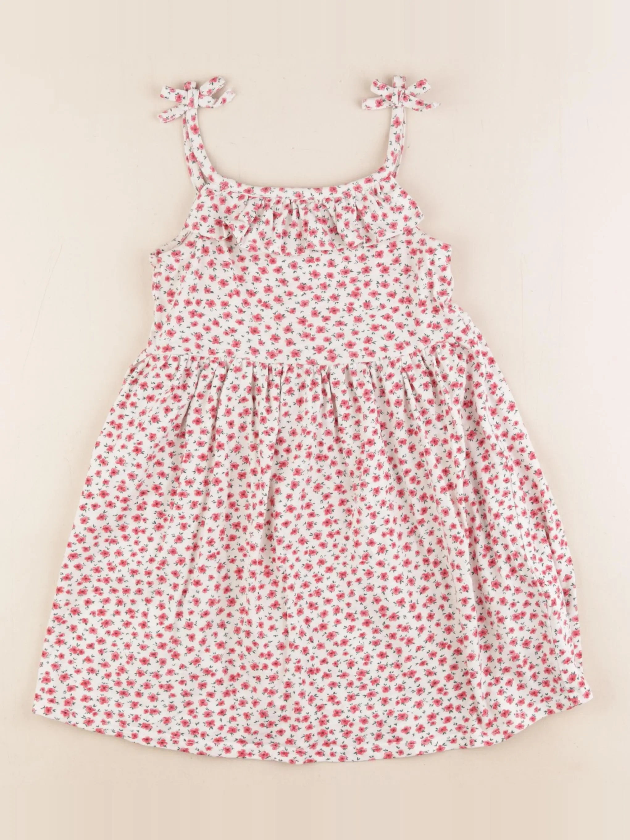 Vertbaudet - robe blanc, rouge - 4 ans