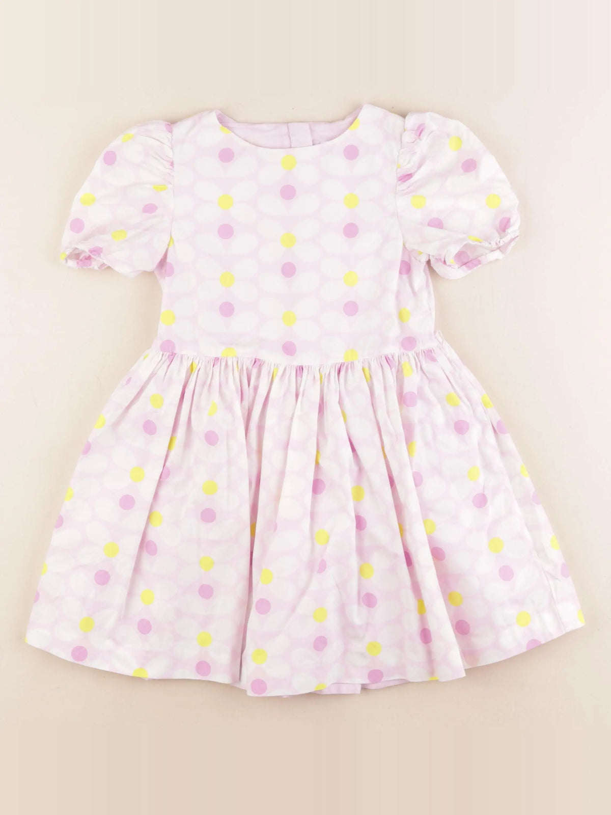 Jacadi - robe rose, jaune - 4 ans